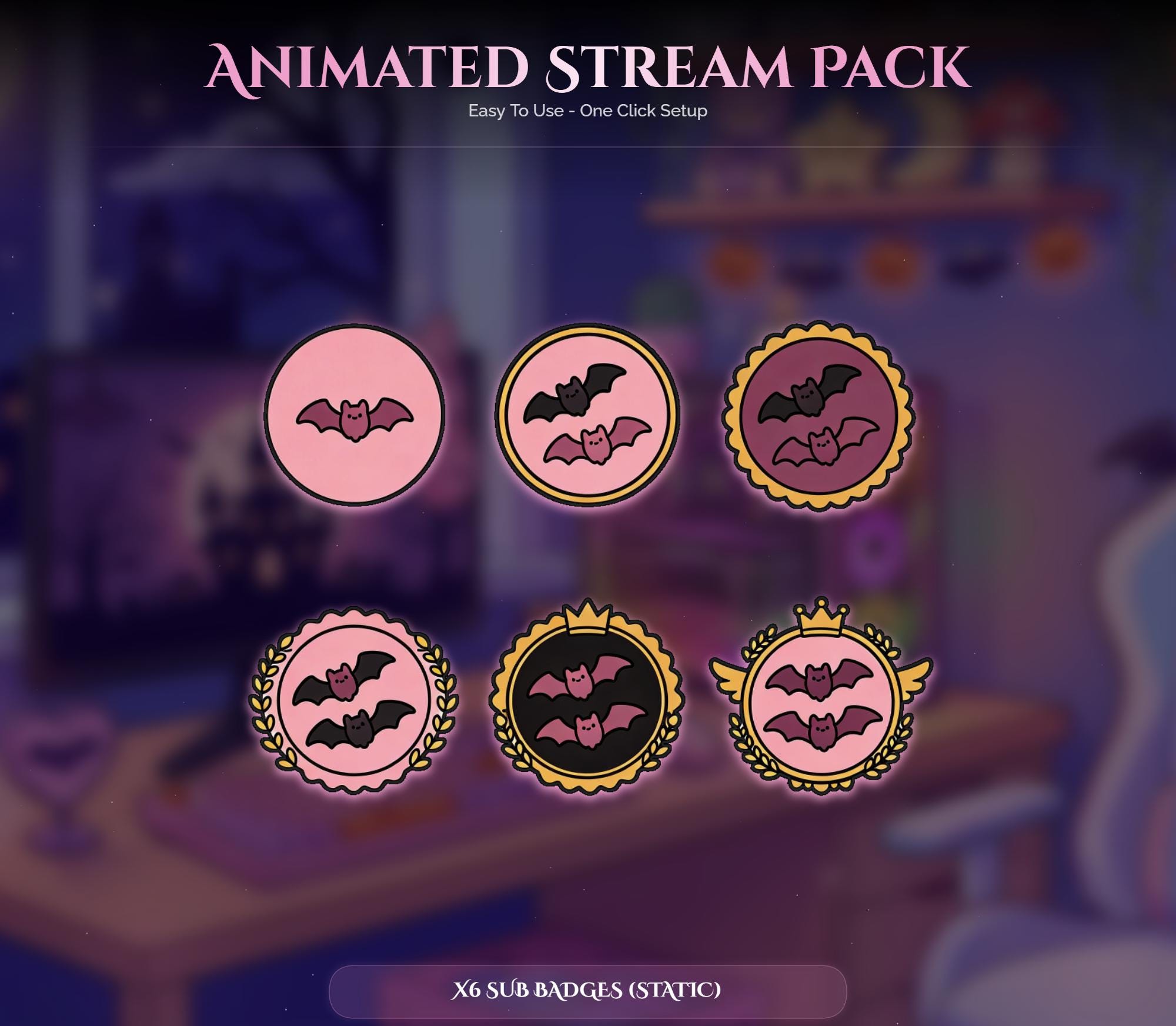 Animated Spooky Halloween Twitch Overlay Pack — preview photo 8