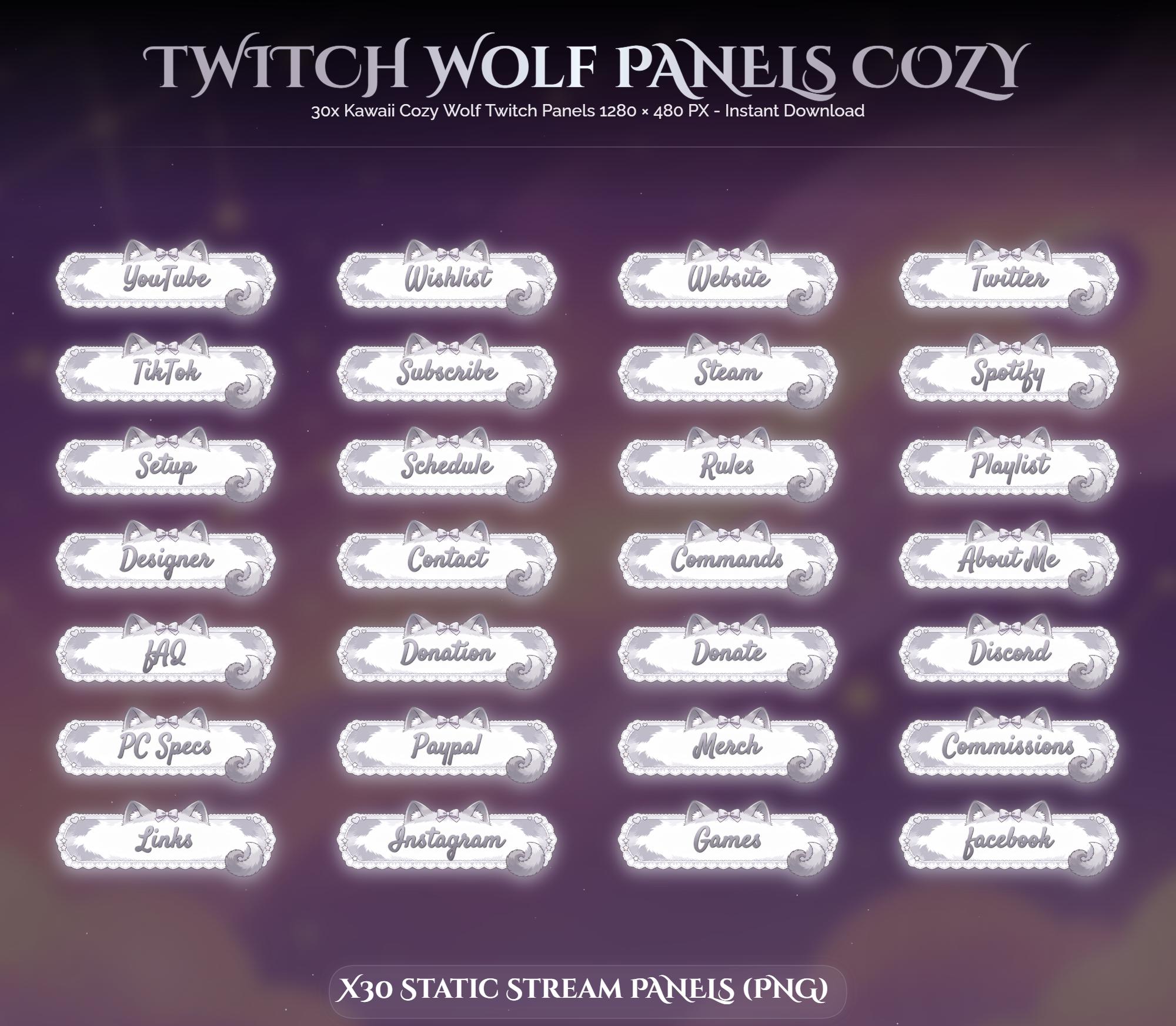 30x Twitch Wolf Panels — preview photo 4
