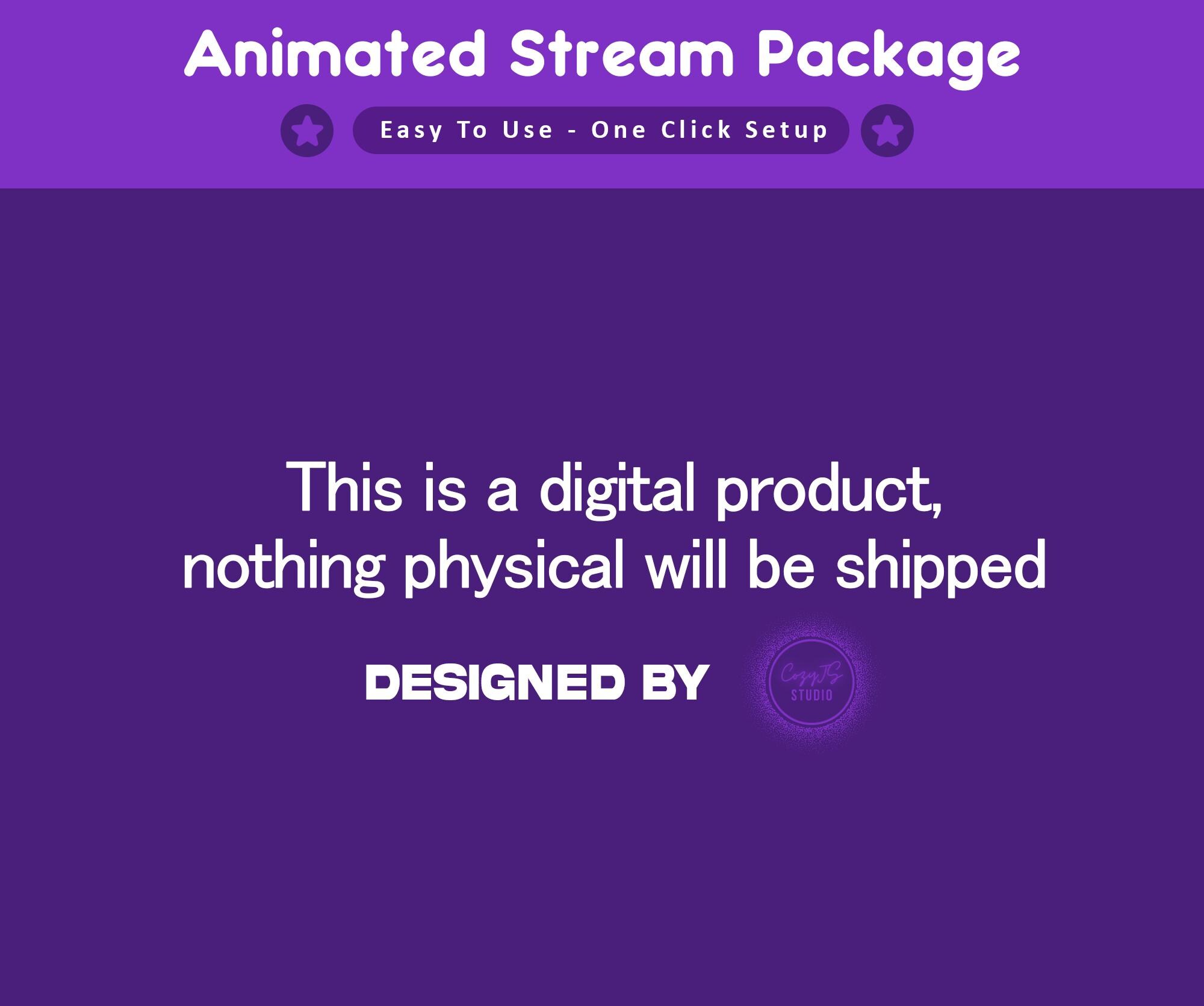 Purple Moon Sakura Animated TikTok Stream Overlay Package, TikTok Overlays (Digital Download) — preview photo 8