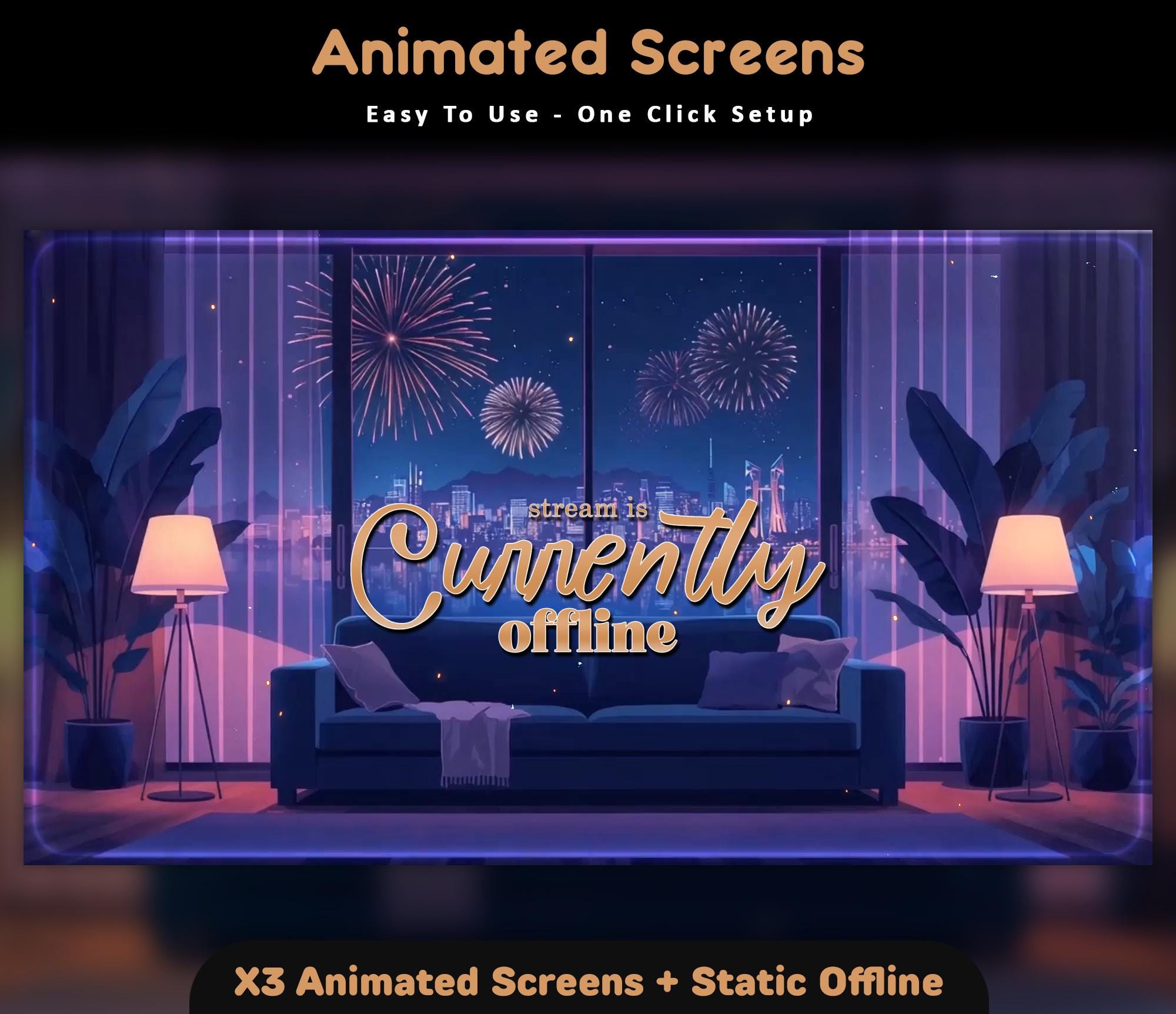 New Year Animated Stream Twitch Screens — preview photo 3