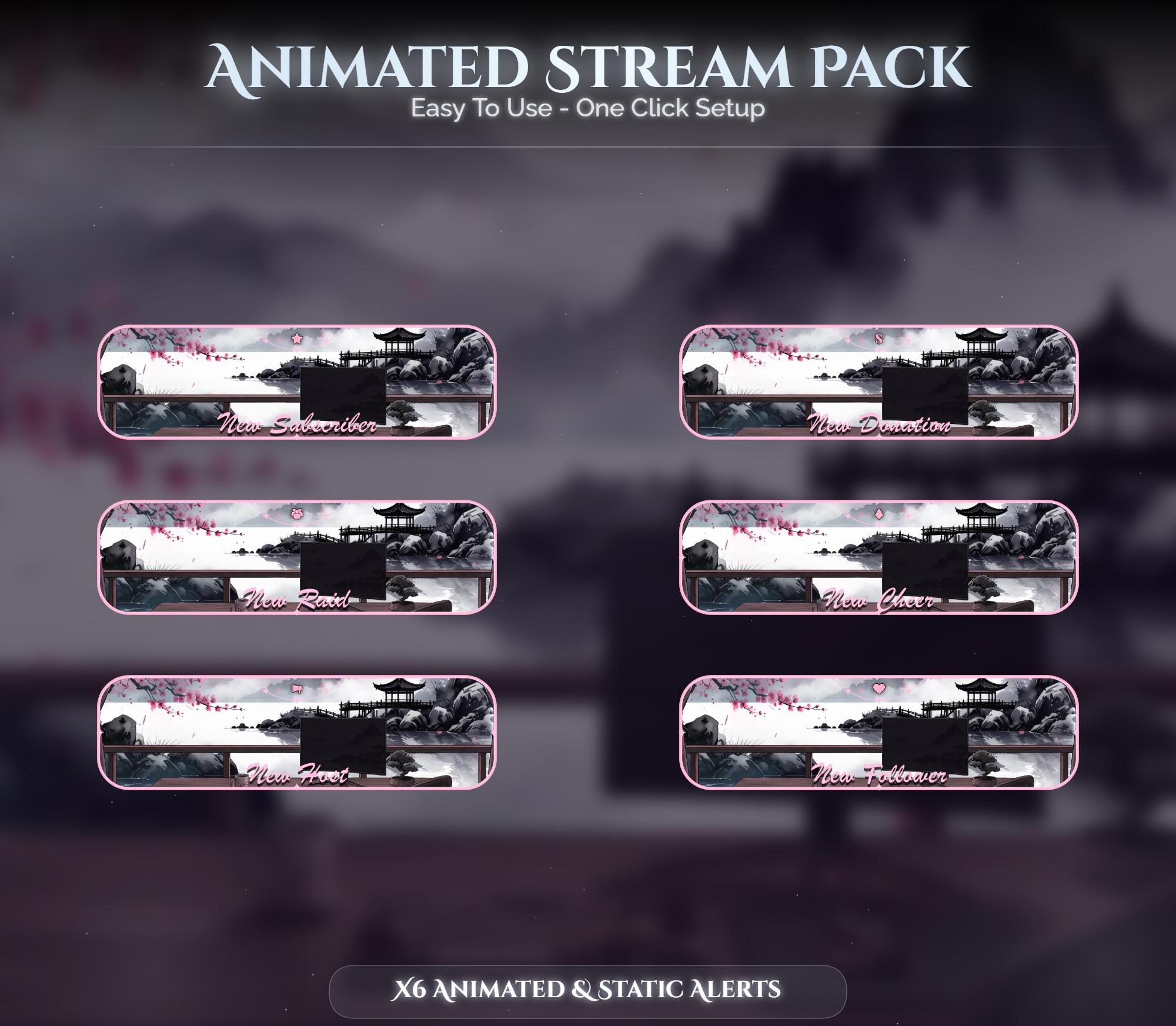Cat Overlay Animated Stream Package: Twitch, YouTube, Kick — preview photo 6