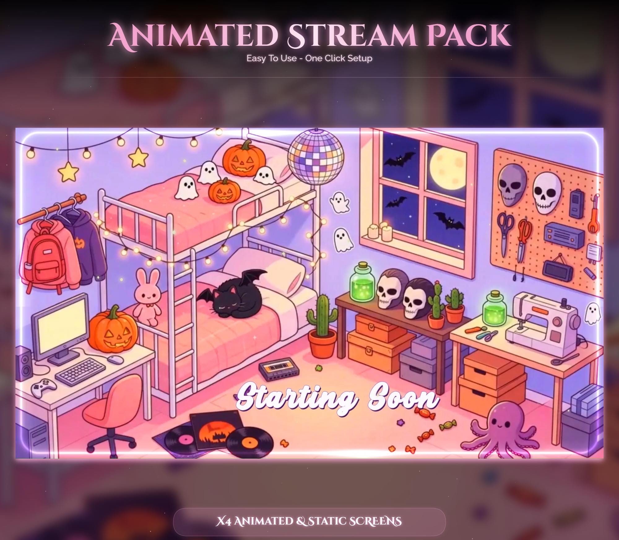 Halloween Cat Animated Overlay Pack — preview photo 10