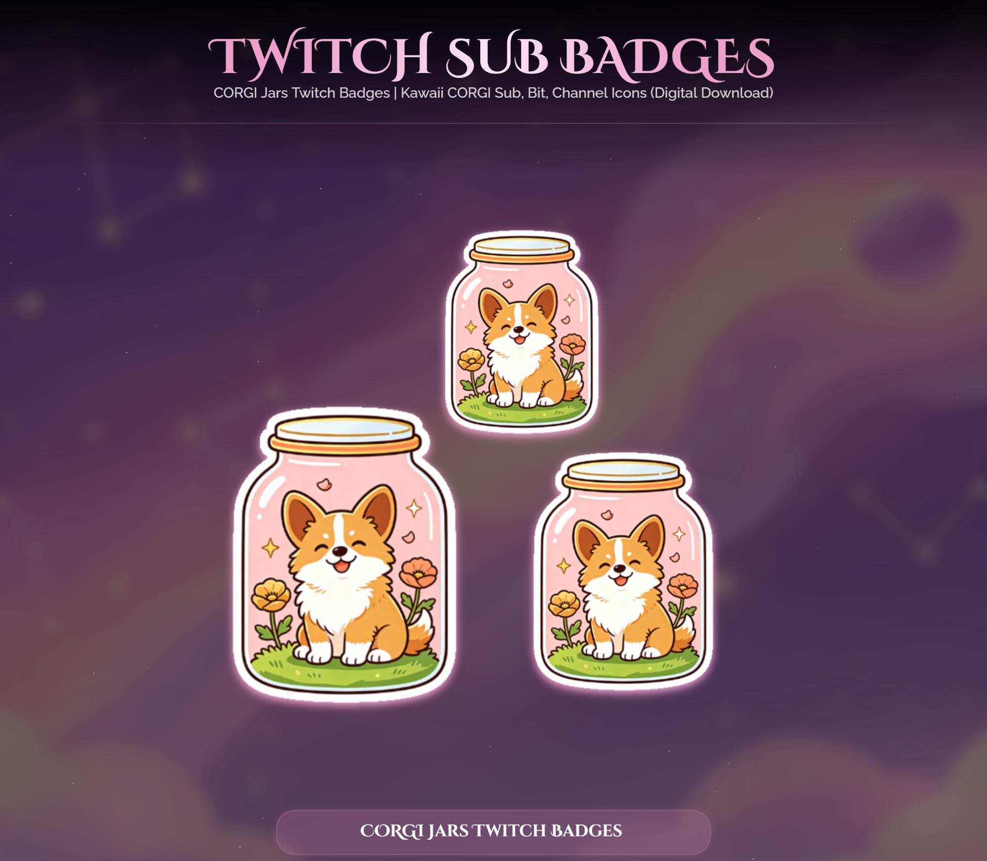 Corgi Jars Twitch Badges — preview photo 5