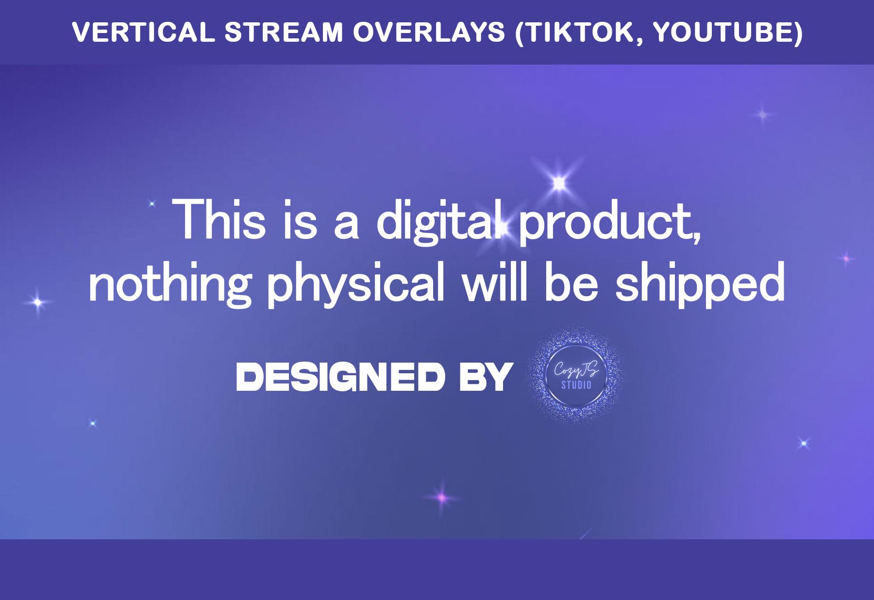 Purple Clouds Animated TikTok Stream Overlay Package : TikTok Overlays (Digital Download) — preview photo 10