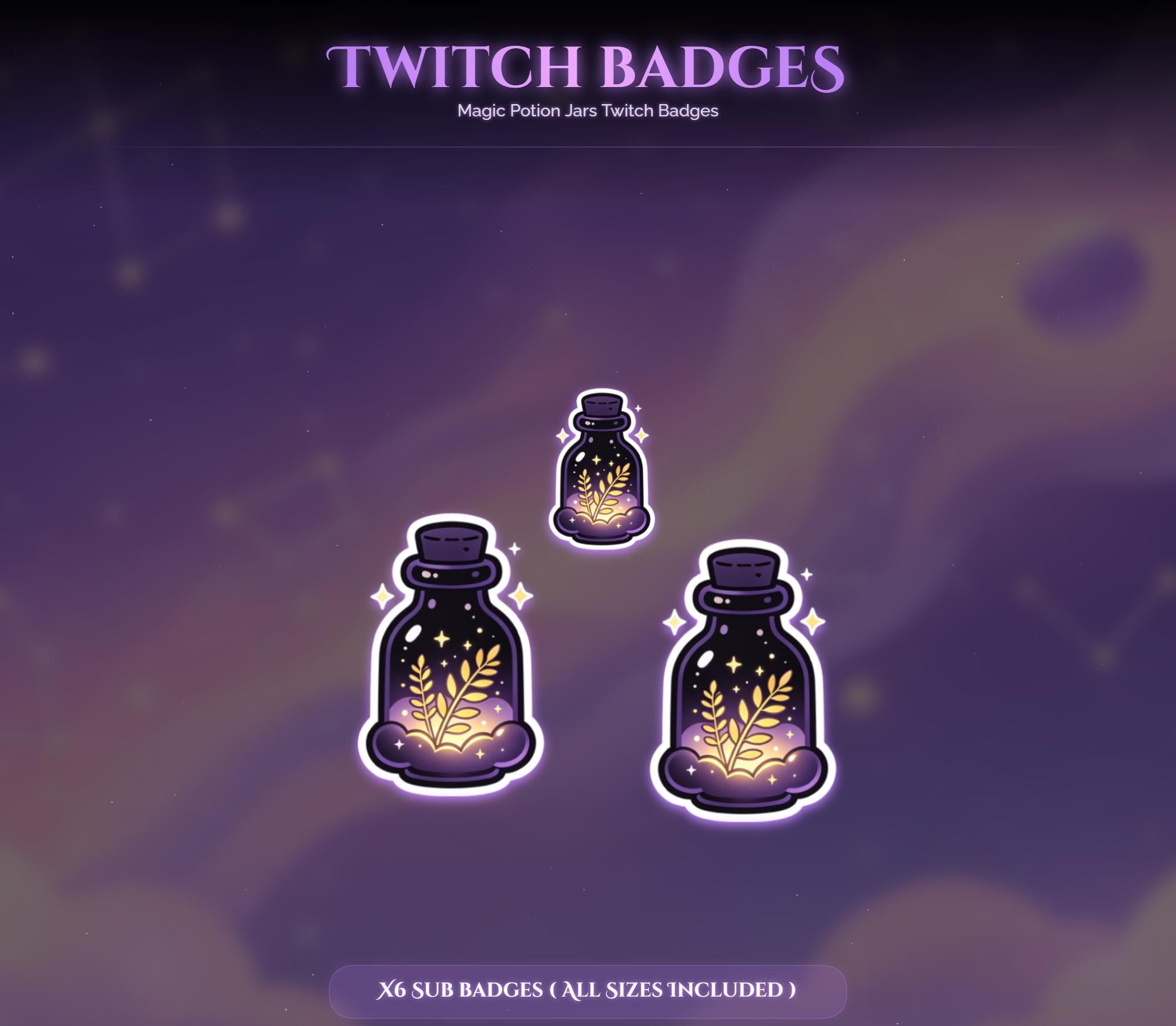 Magic Potion Jars Twitch Badges — preview photo 5