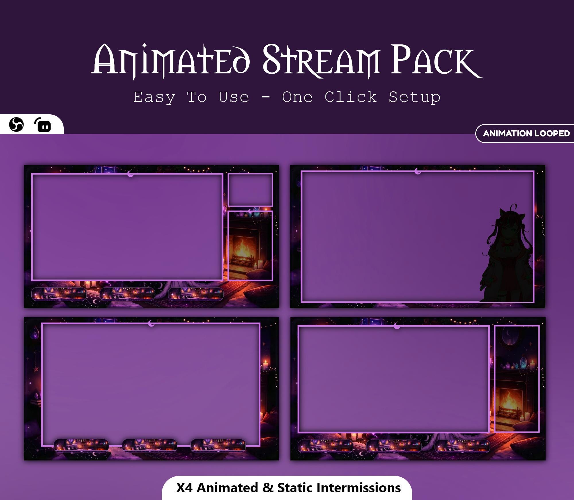 Cozy Witchy Animated Overlay — preview photo 3