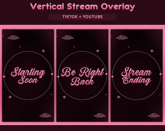 Star Bloom animiertes TikTok Stream Overlay Paket, TikTok Overlays (Digitaler Download)