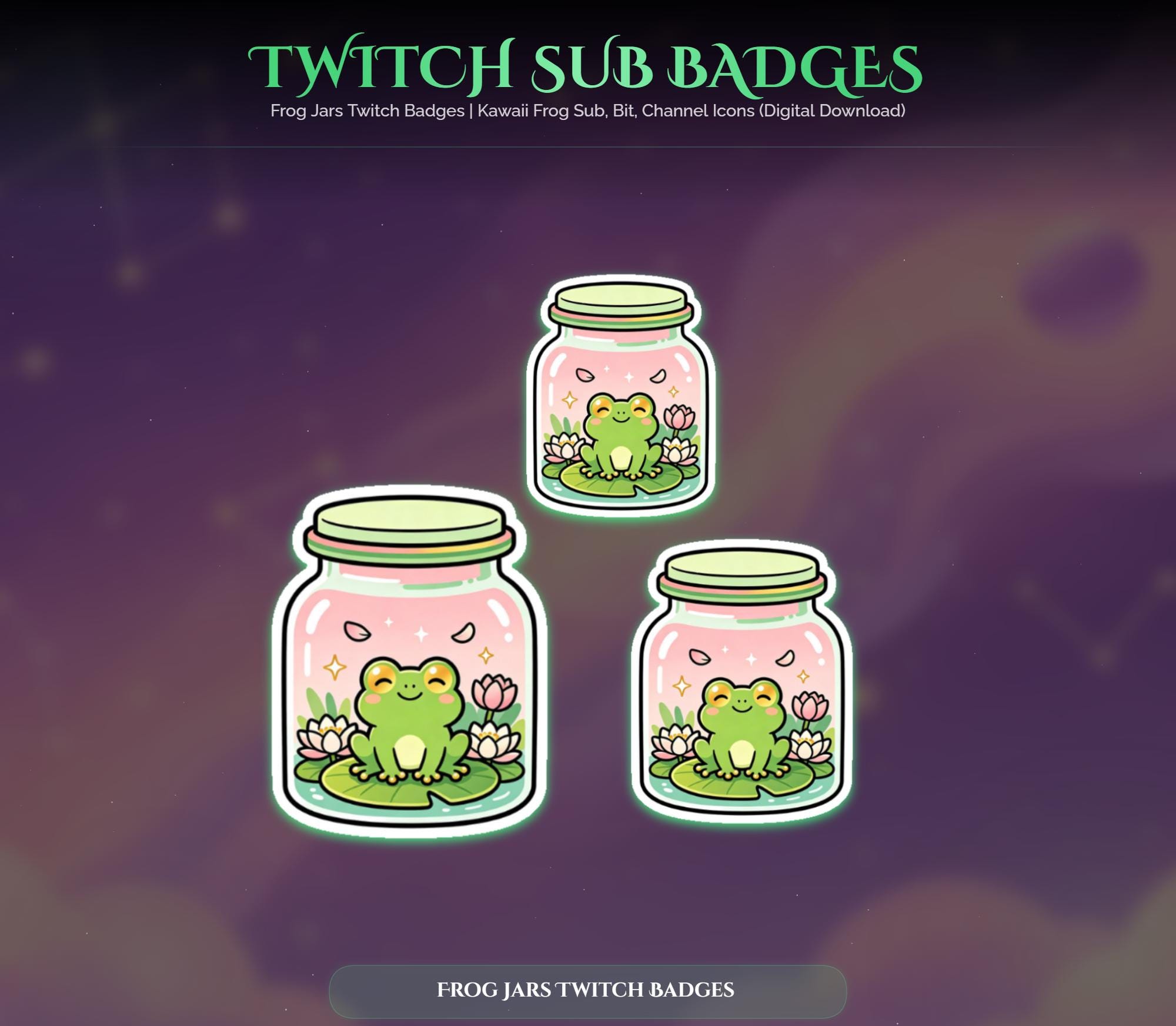 Cozy Frog Jars Twitch Sub Badges — preview photo 5