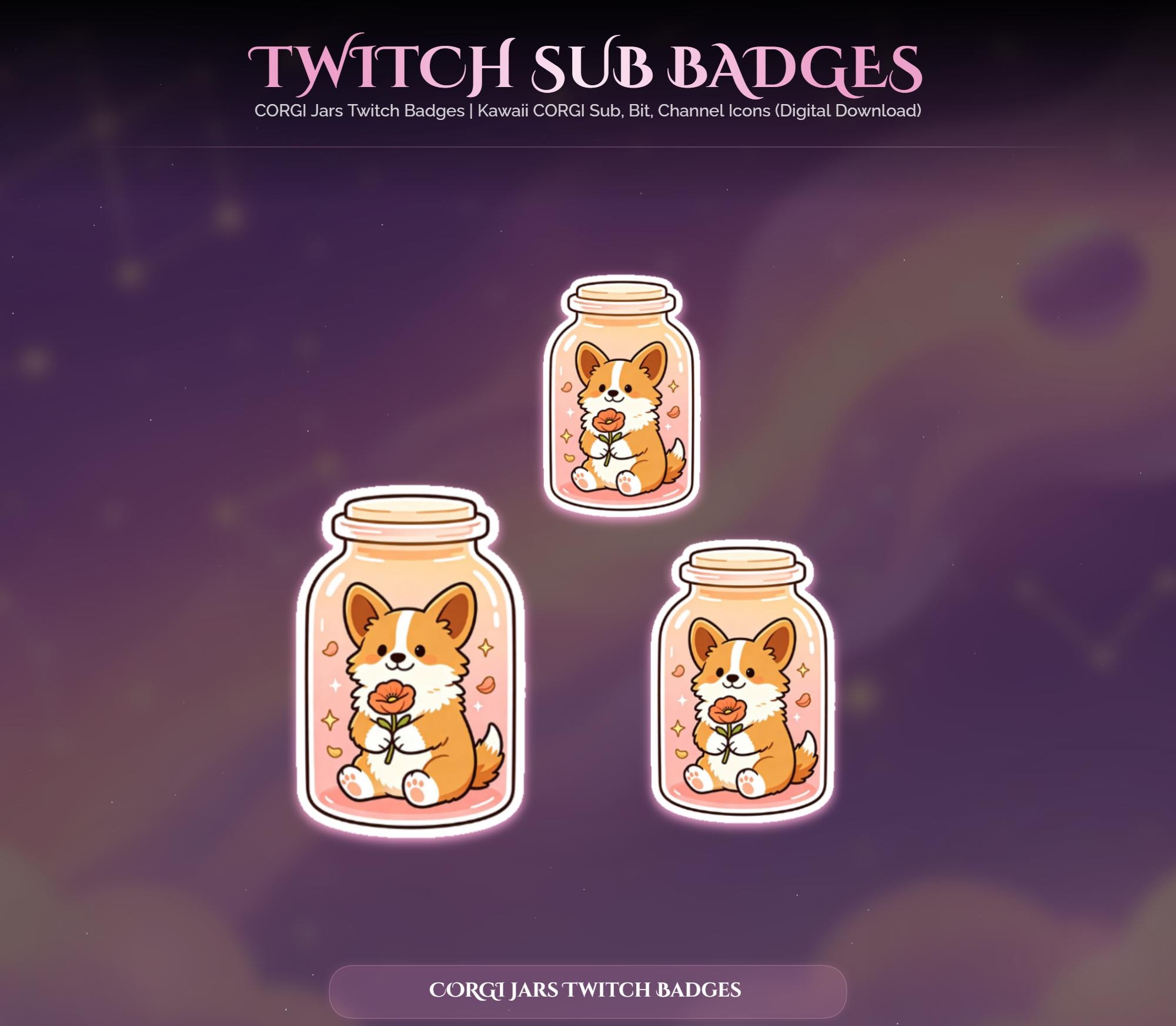 Corgi Jars Twitch Badges — preview photo 4