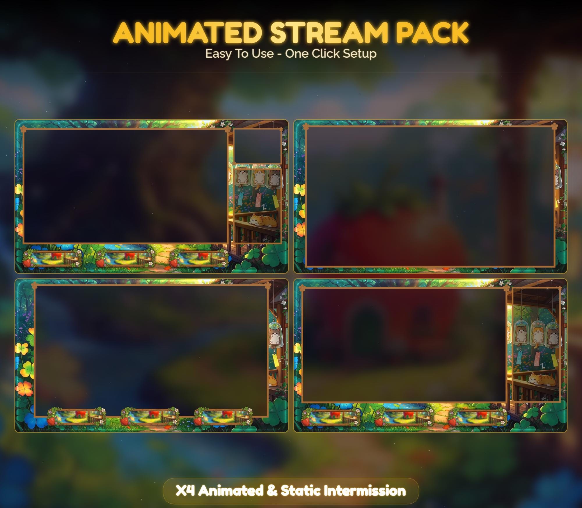 Animated Cats Forest Stream Package — preview photo 3