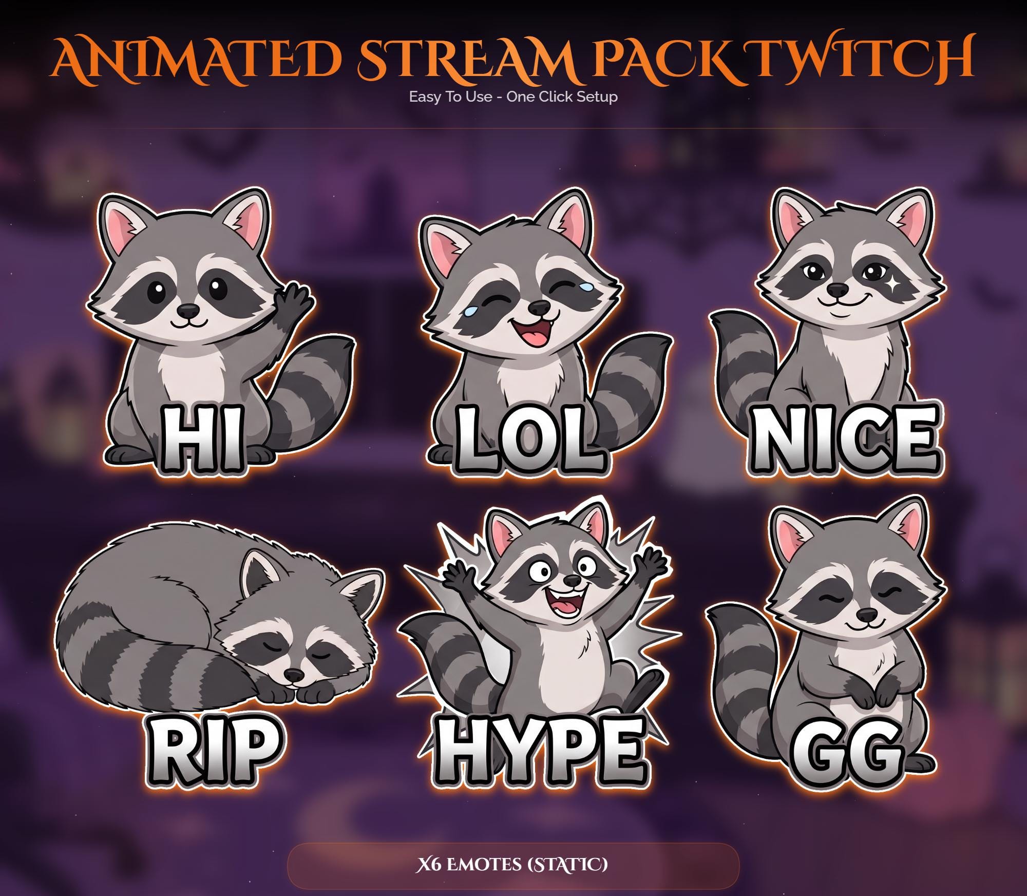 Animated Halloween Twitch Overlay Pack — preview photo 7