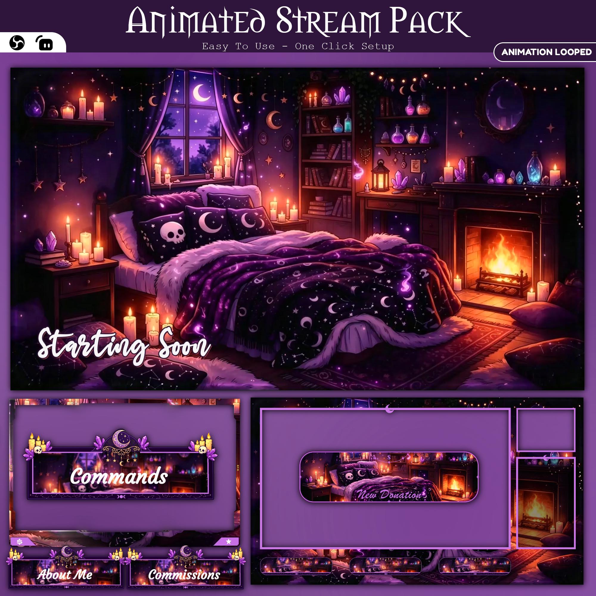 Cozy Witchy Animated Overlay
