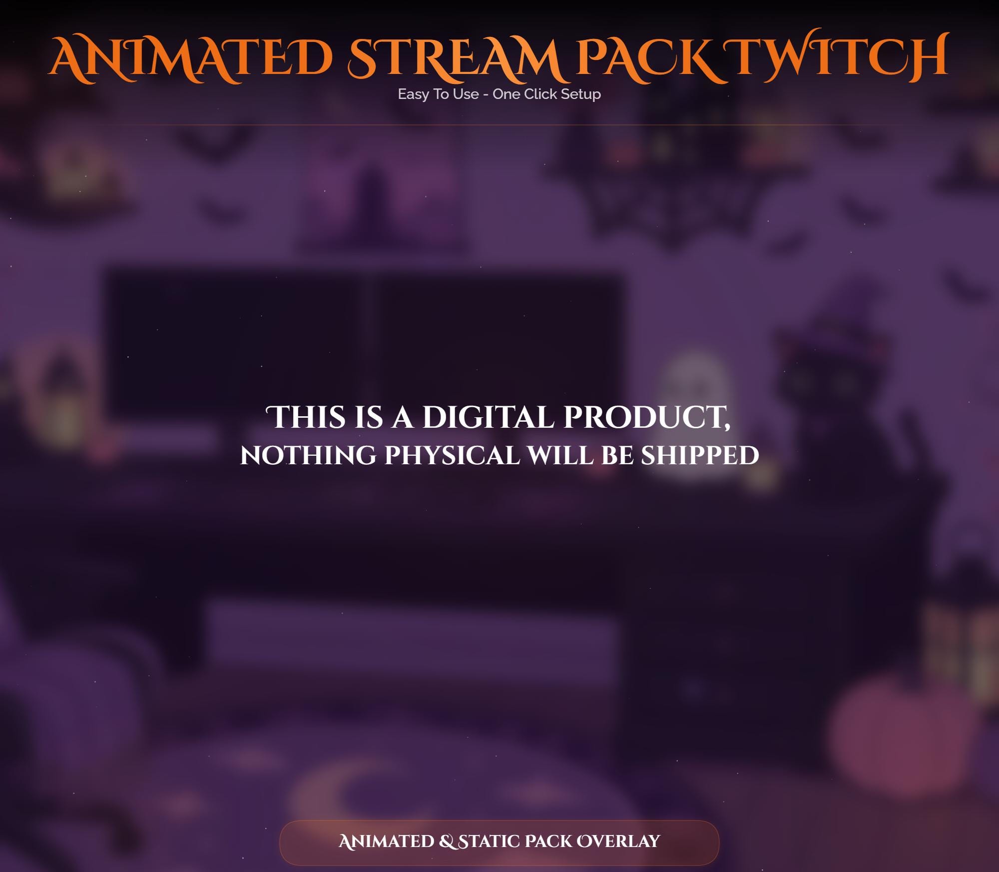 Animated Halloween Twitch Overlay Pack — preview photo 10