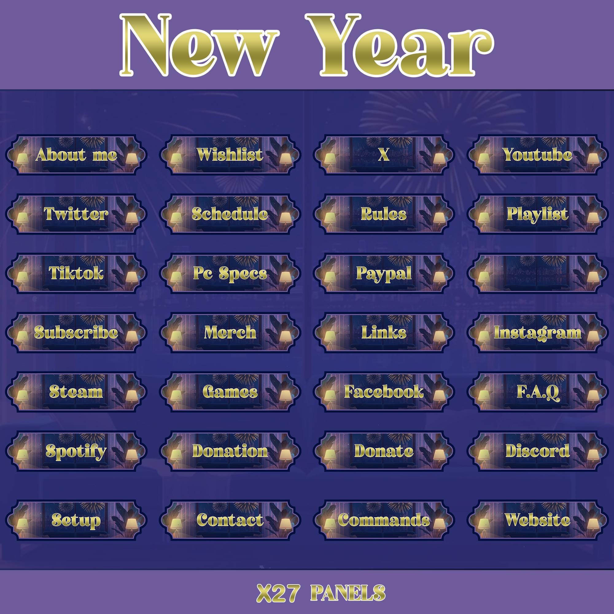 Festival Animated Stream Package : Twitch Overlay, YouTube, Kick, Purple Overlays — preview photo 3