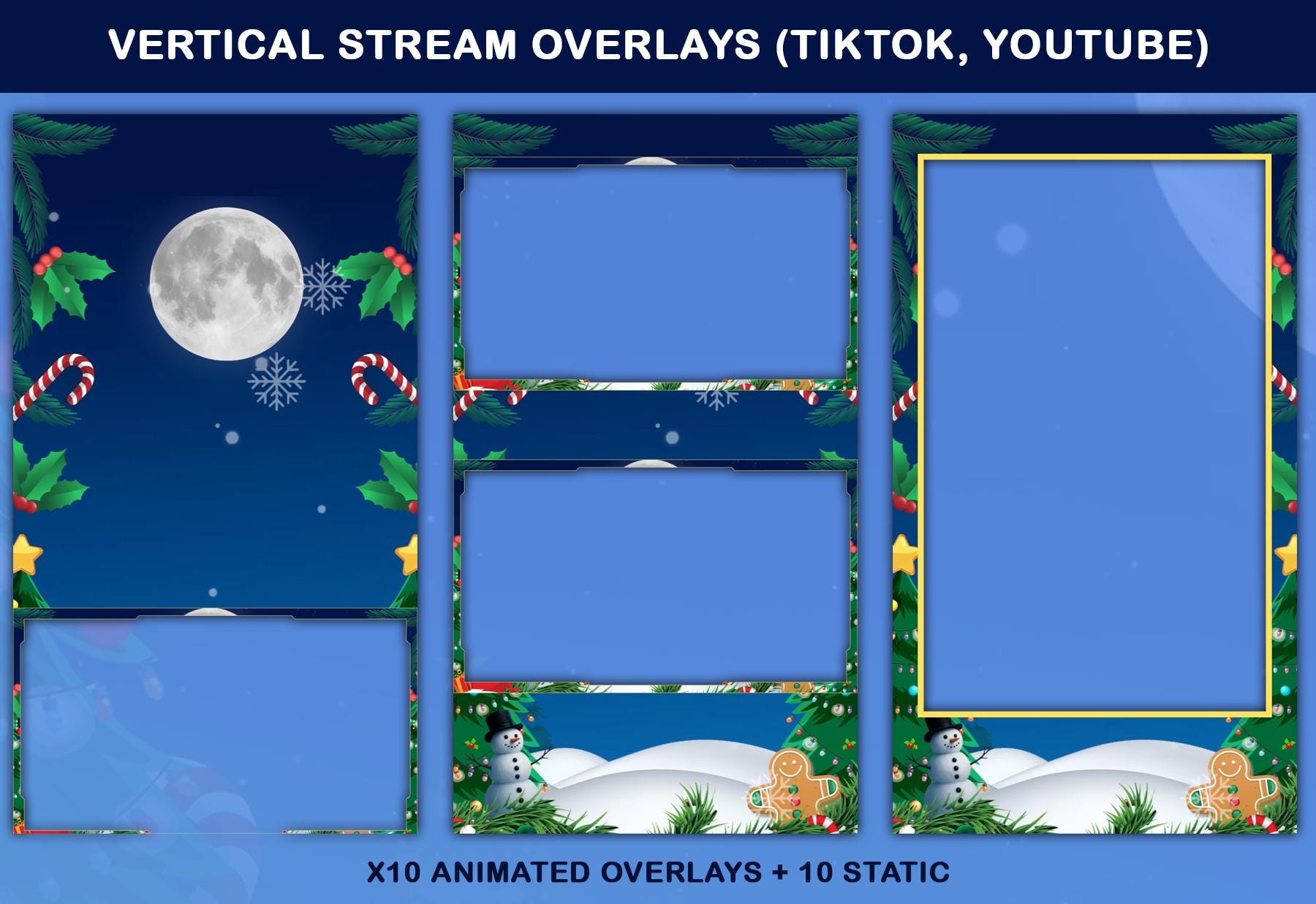 Christmas Animated TikTok Stream Overlay Package (Digital Download) — preview photo 6