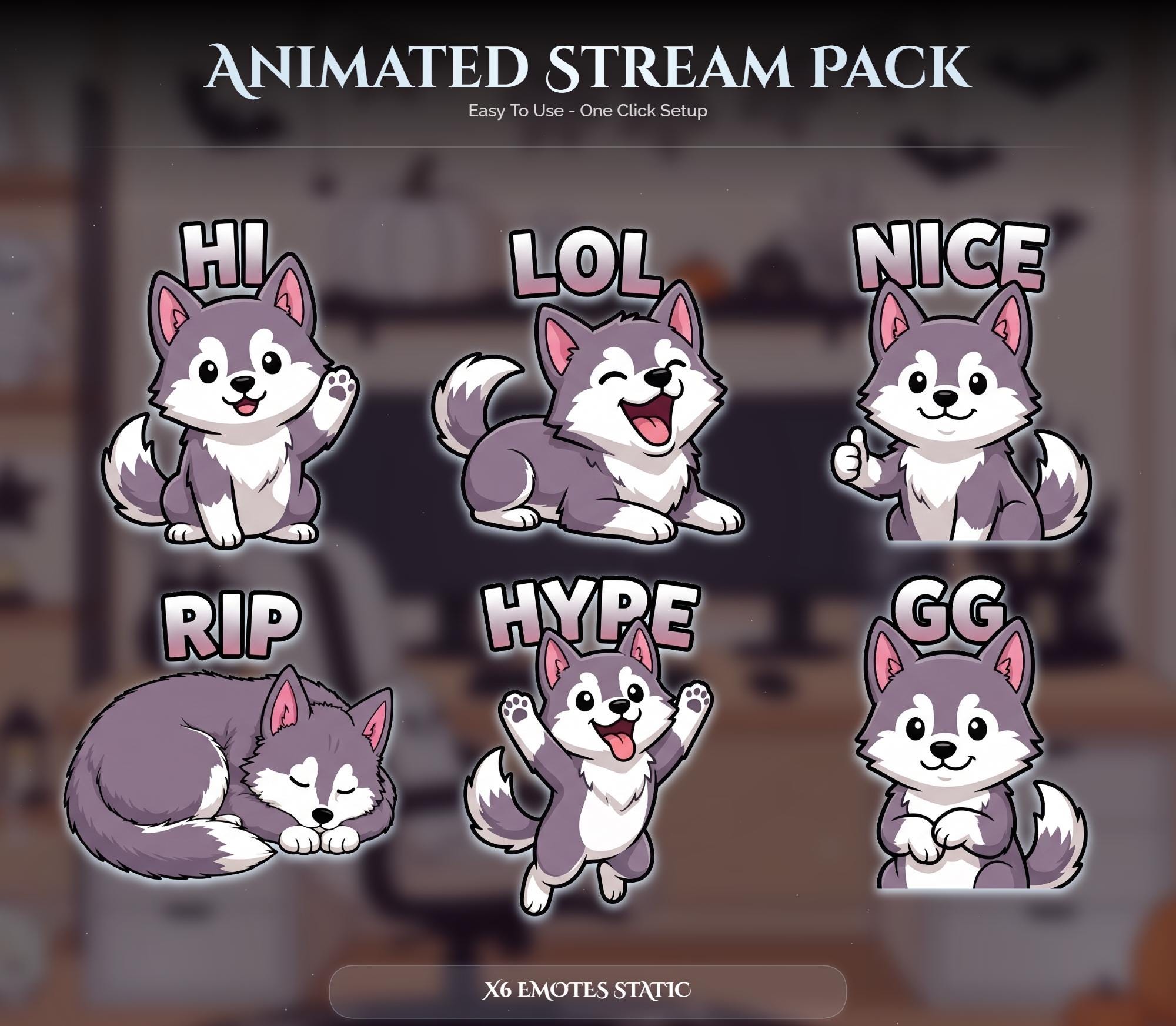 Animated Halloween Twitch Overlay Pack — preview photo 7