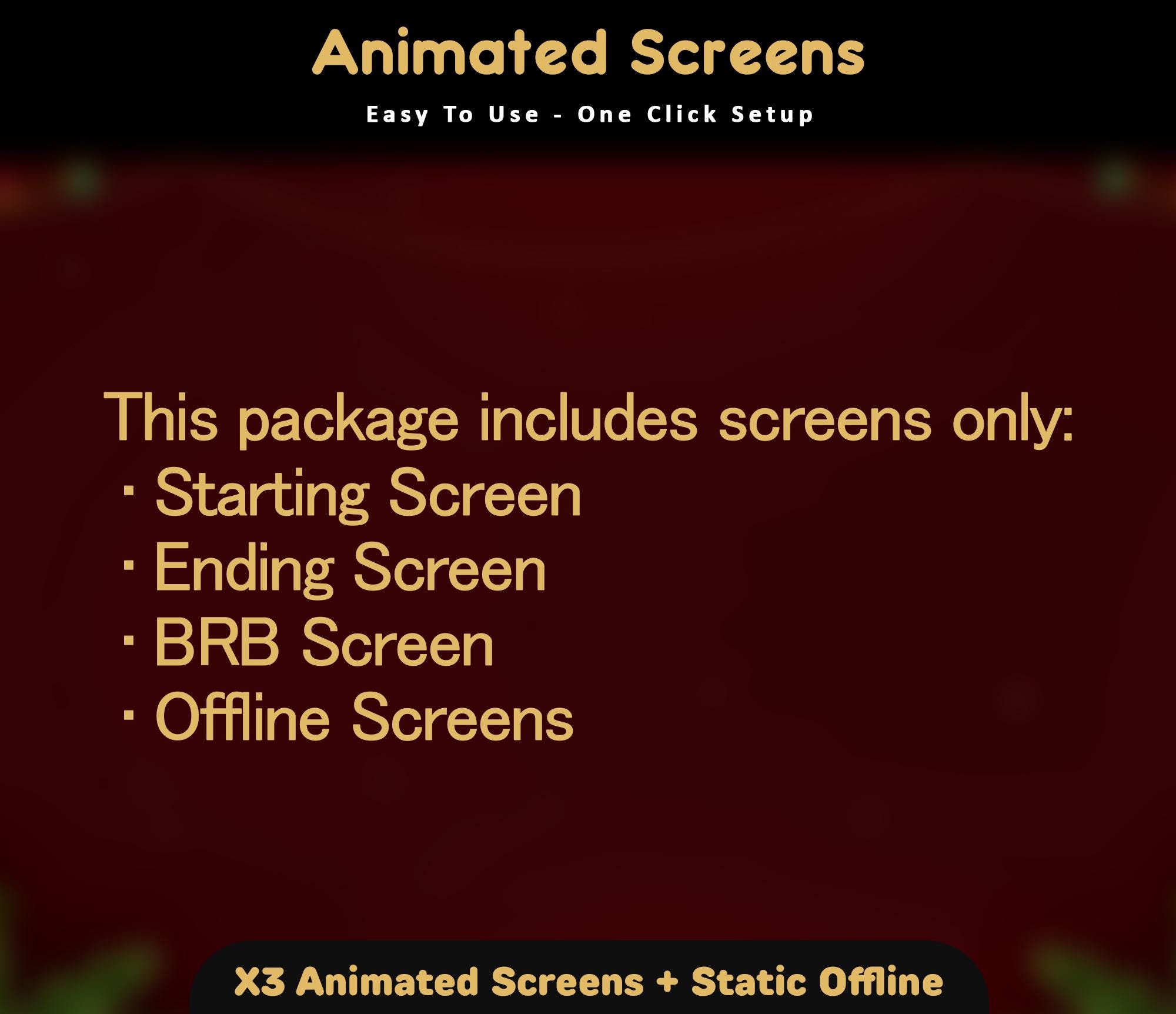 Red Gold Twitch Screens — preview photo 6