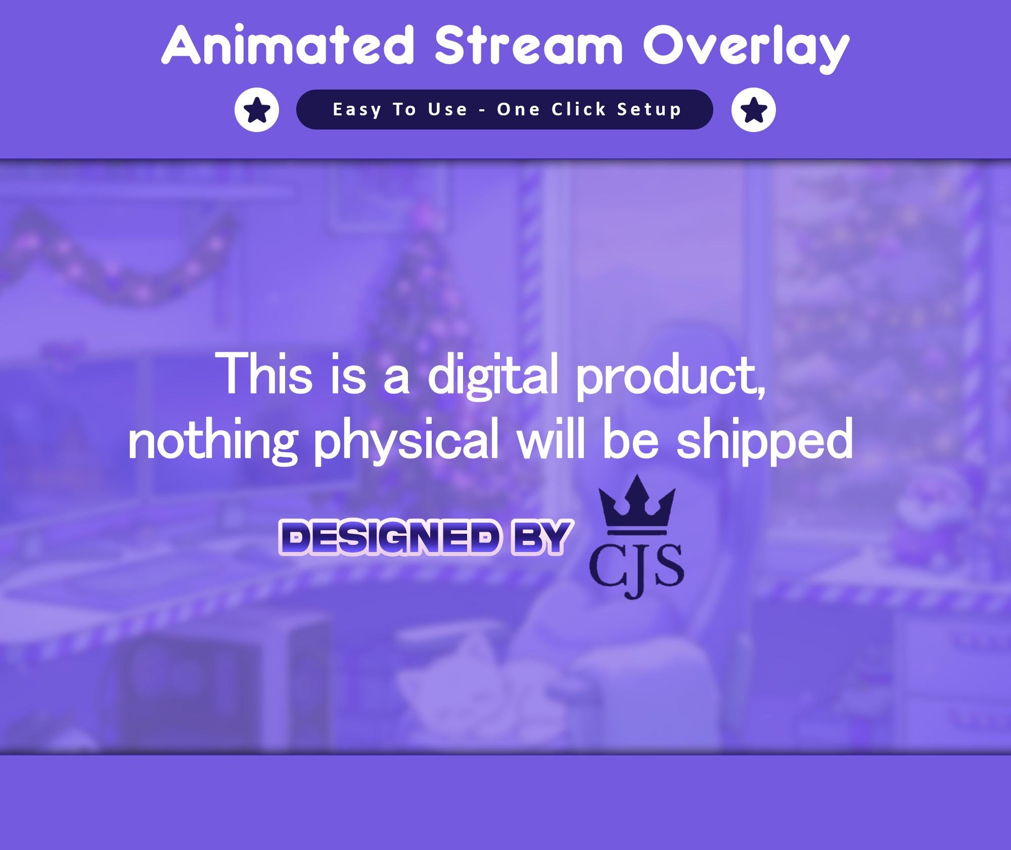 Purple Cat Overlay Animated Stream Pack — preview photo 10