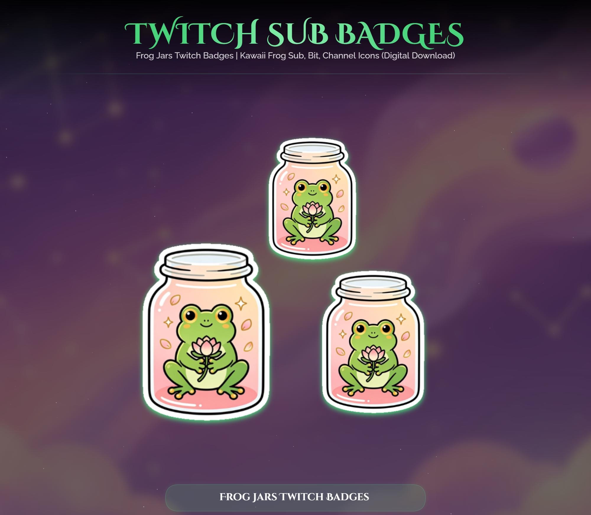 Cozy Frog Jars Twitch Sub Badges — preview photo 4