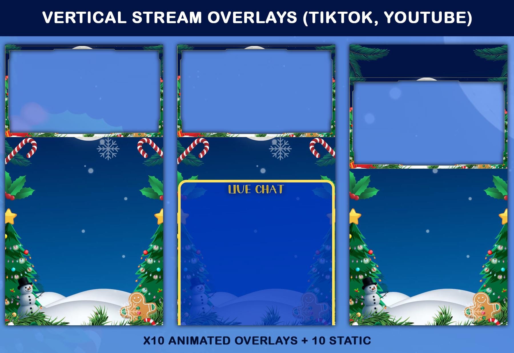 Christmas Animated TikTok Stream Overlay Package (Digital Download) — preview photo 5