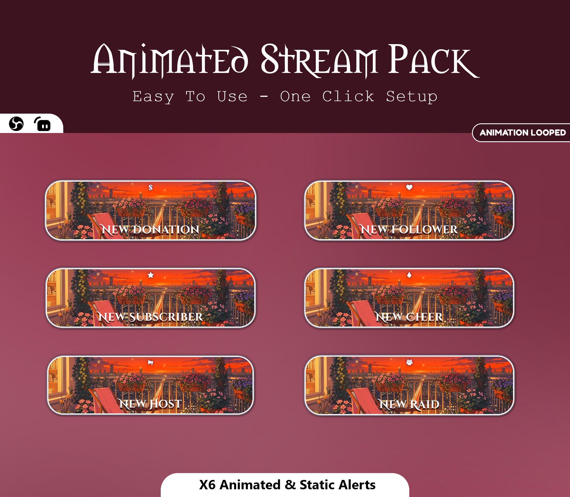 Cozy Terrace Night Cityscape Animated Overlay — preview photo 6