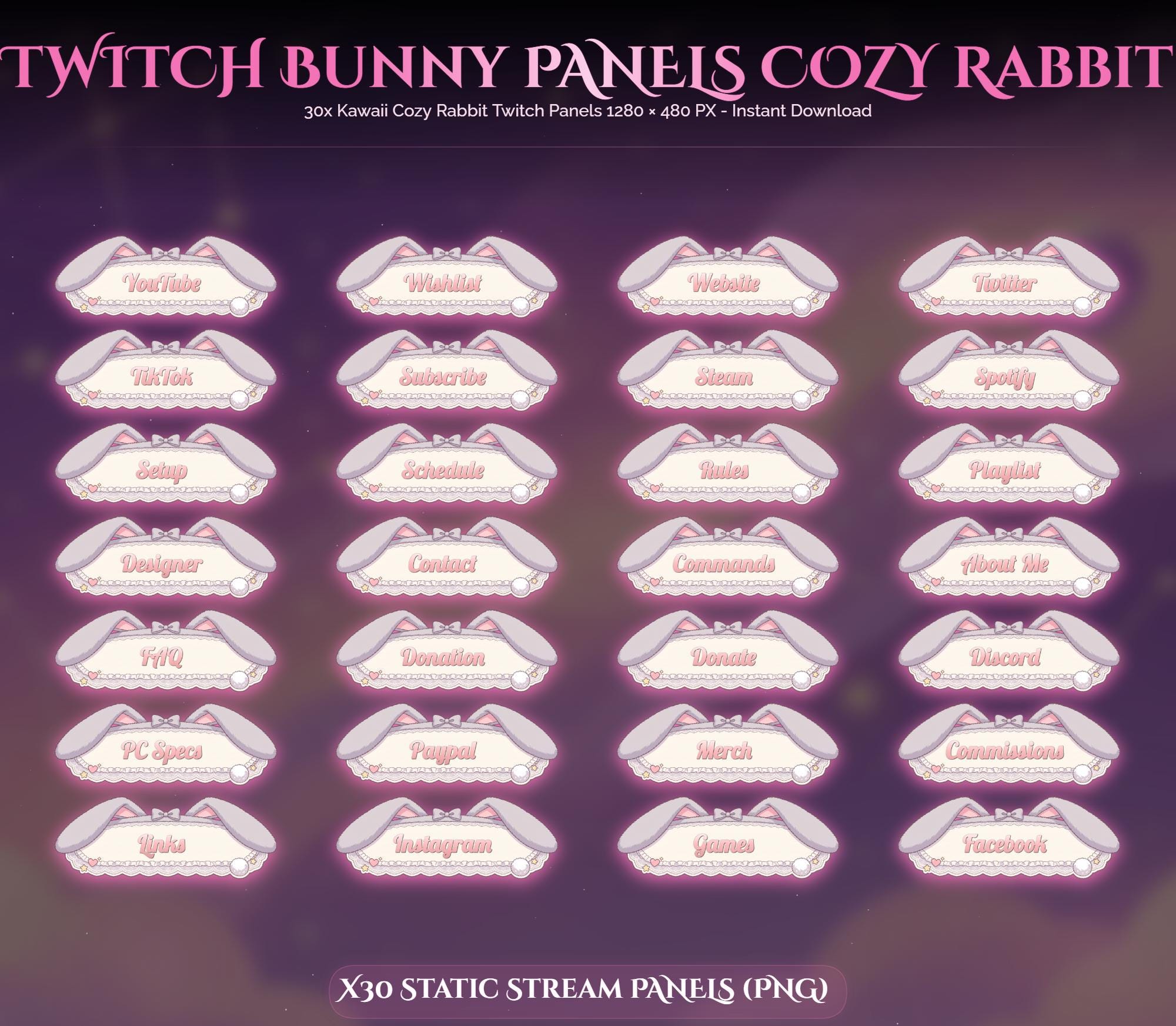 30x Twitch Bunny Panels — preview photo 4