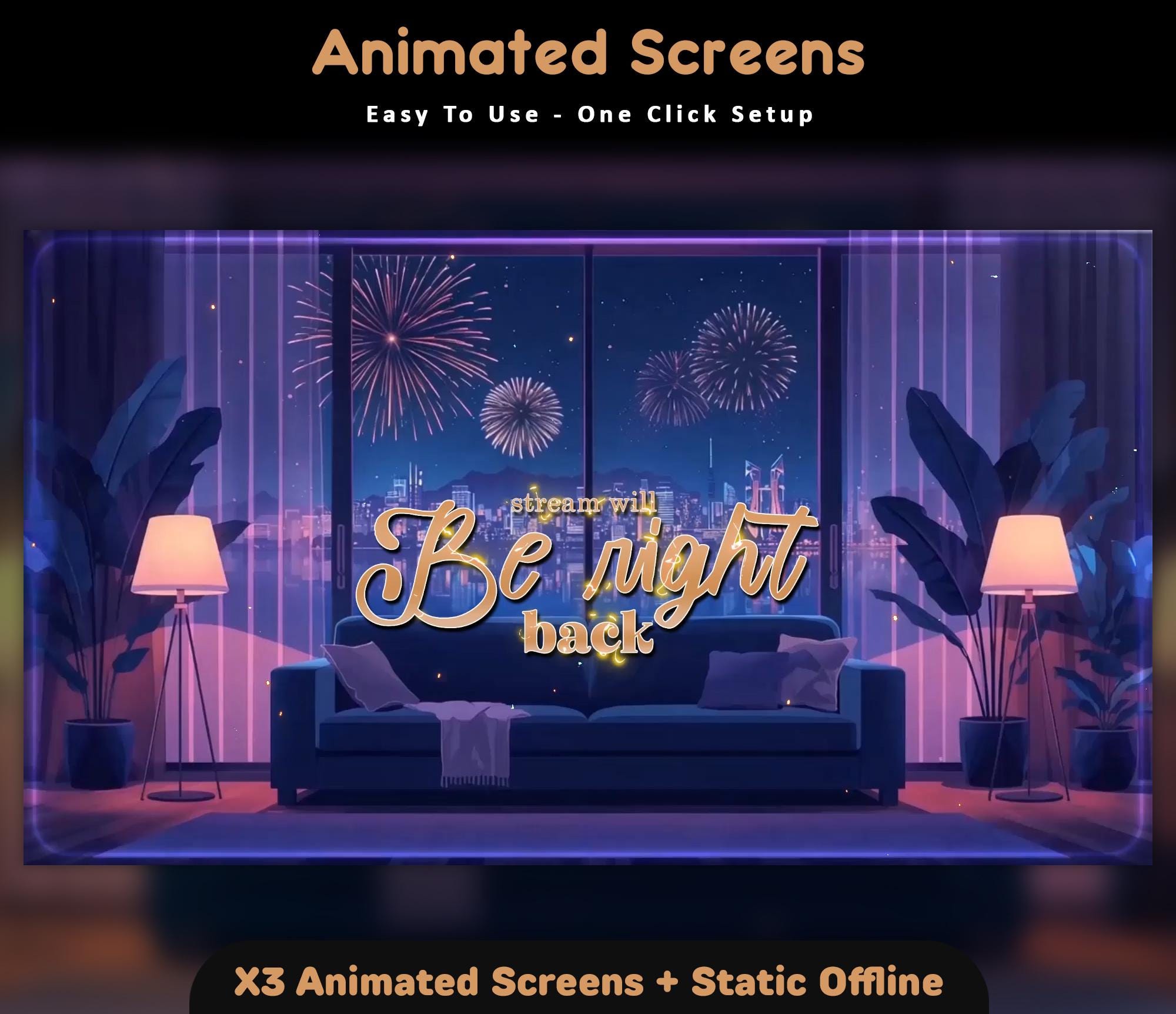 New Year Animated Stream Twitch Screens — preview photo 4