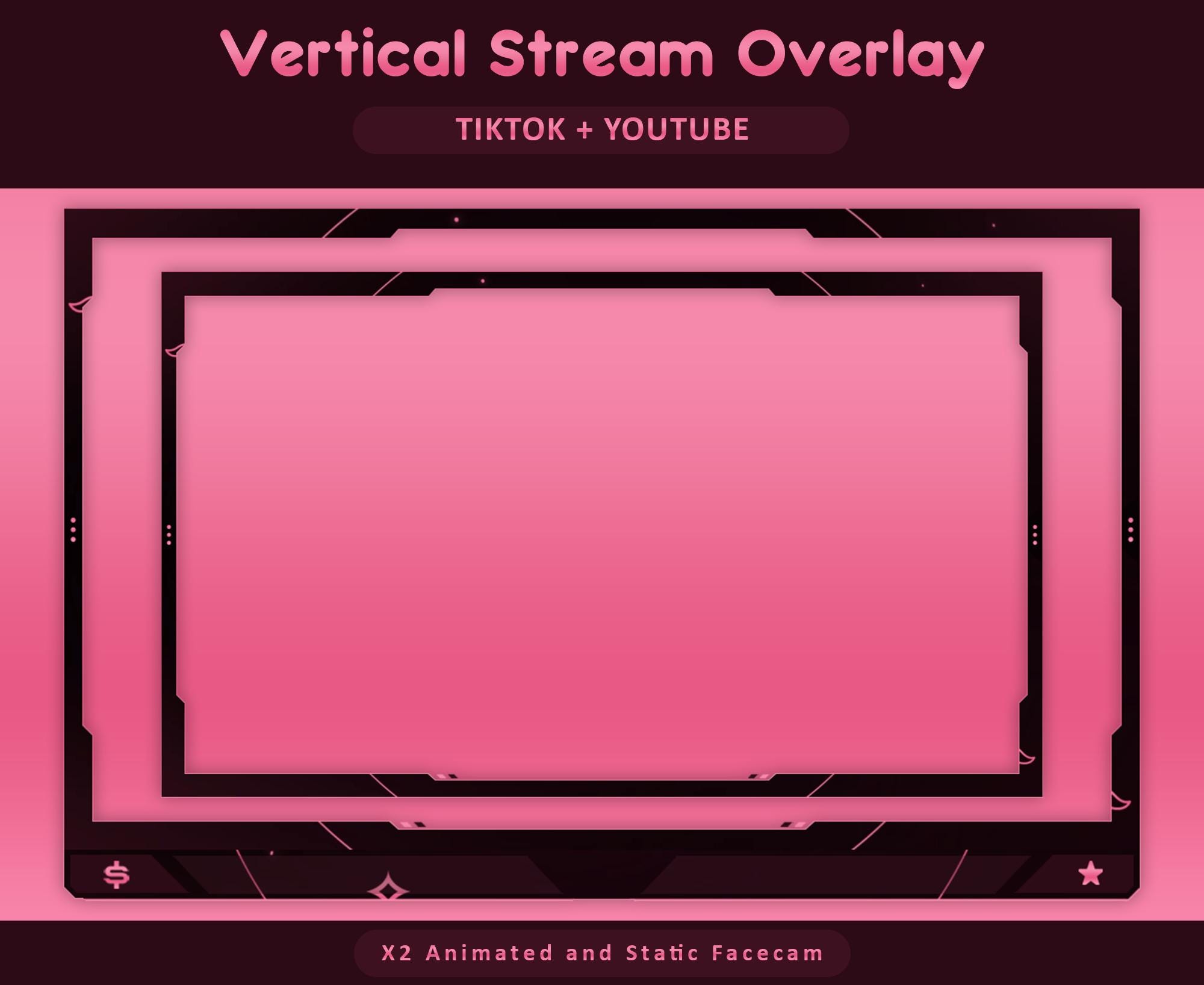 Star Bloom Animated TikTok Stream Overlay Package, TikTok Overlays (Digital Download) — preview photo 8