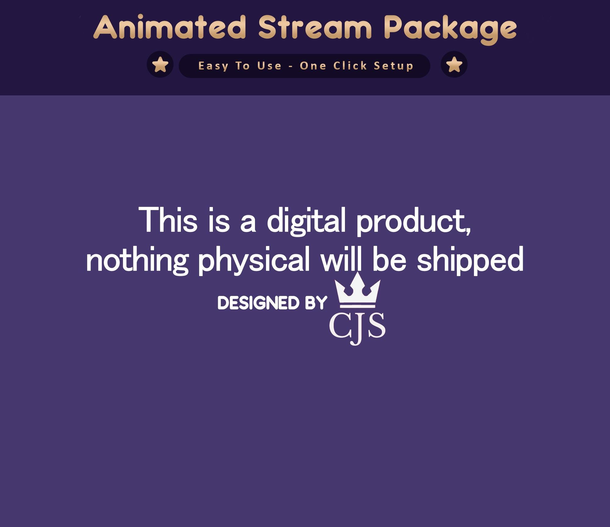 Royal Purple Night Animated Stream Package: Twitch Overlay, YouTube, Kick — preview photo 9