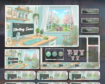 Matcha Koala Animated Stream Package | Matcha Koalas Twitch Overlay | YouTube | kick overlays