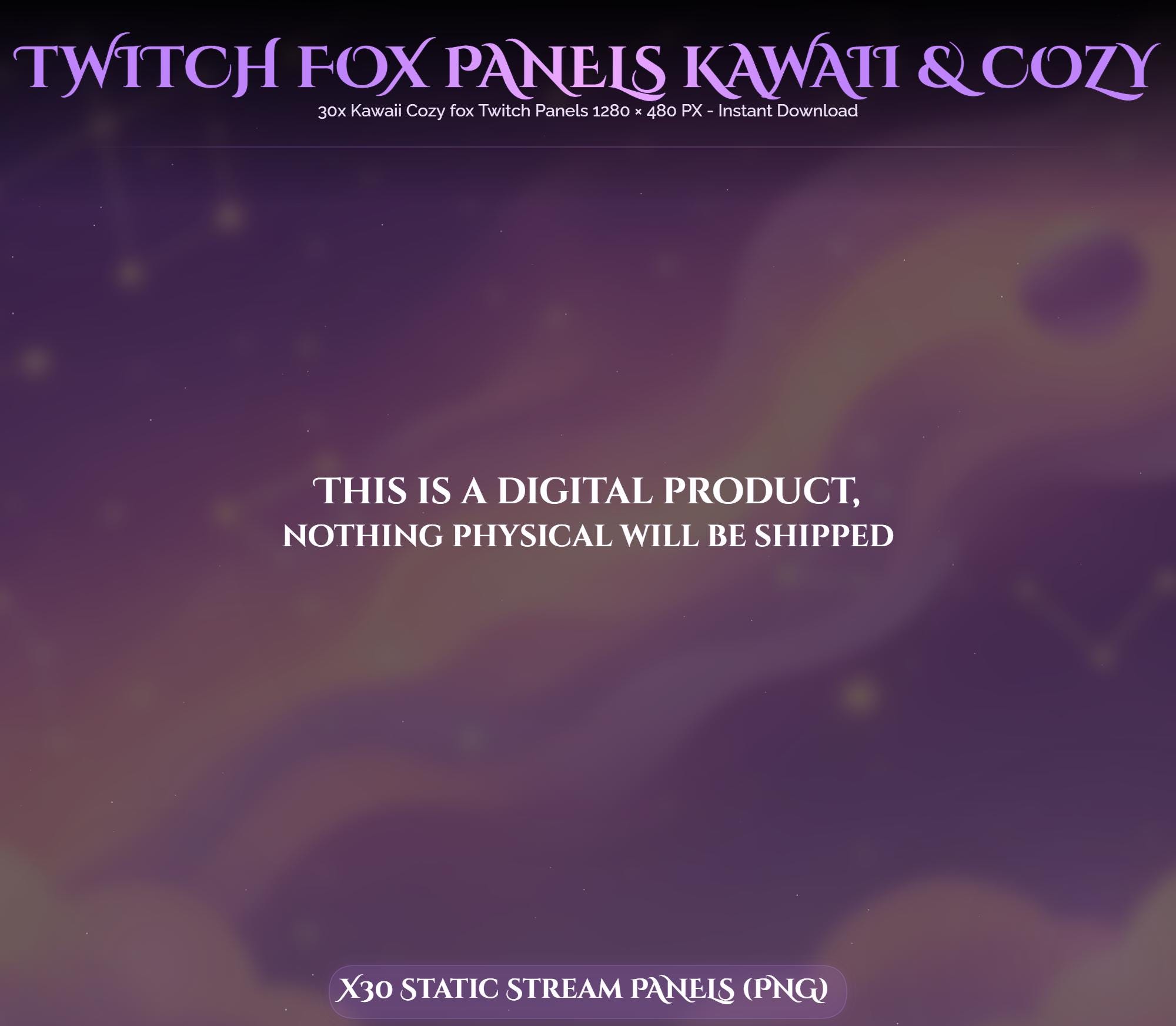30x Kawaii Fox Twitch Panels — preview photo 5