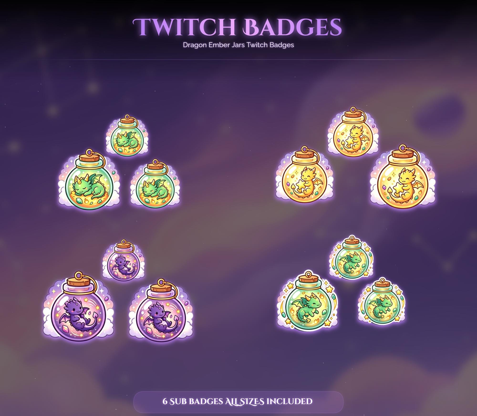 Dragon Ember Jars Twitch Badges — preview photo 2