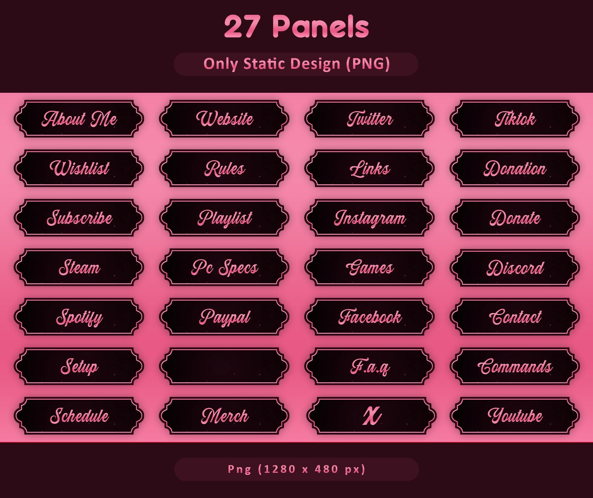 Star Pink Animated Stream Package — preview photo 3