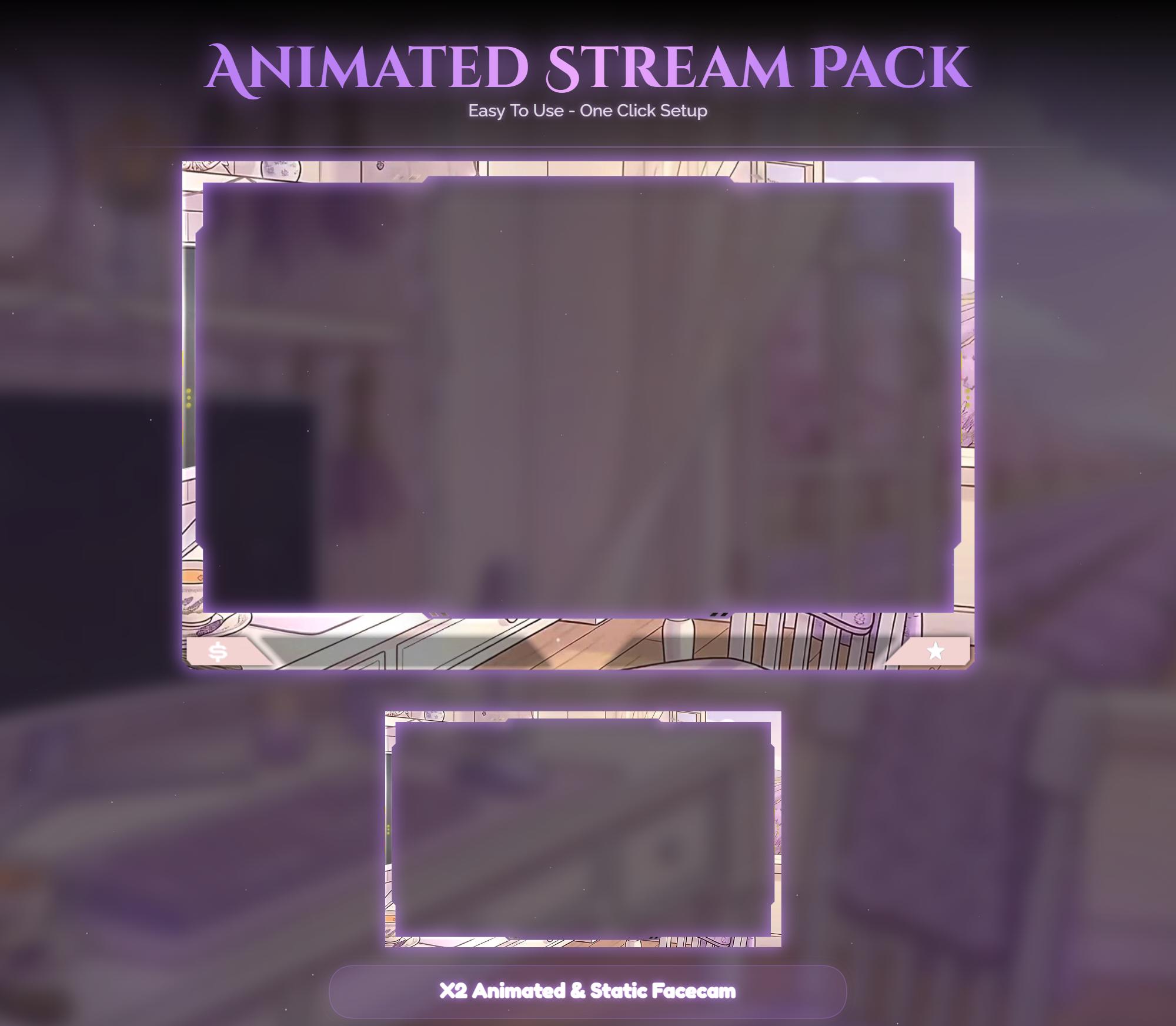 Lavender Spring Red Panda Animated Stream Package — preview photo 5