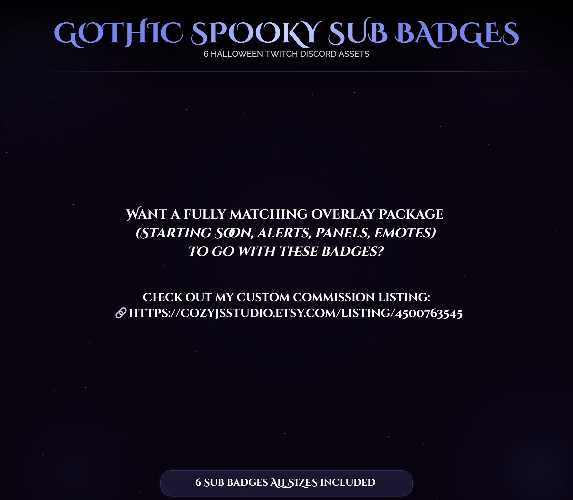 Gothic Halloween Witch Cat Bat Badges — preview photo 6