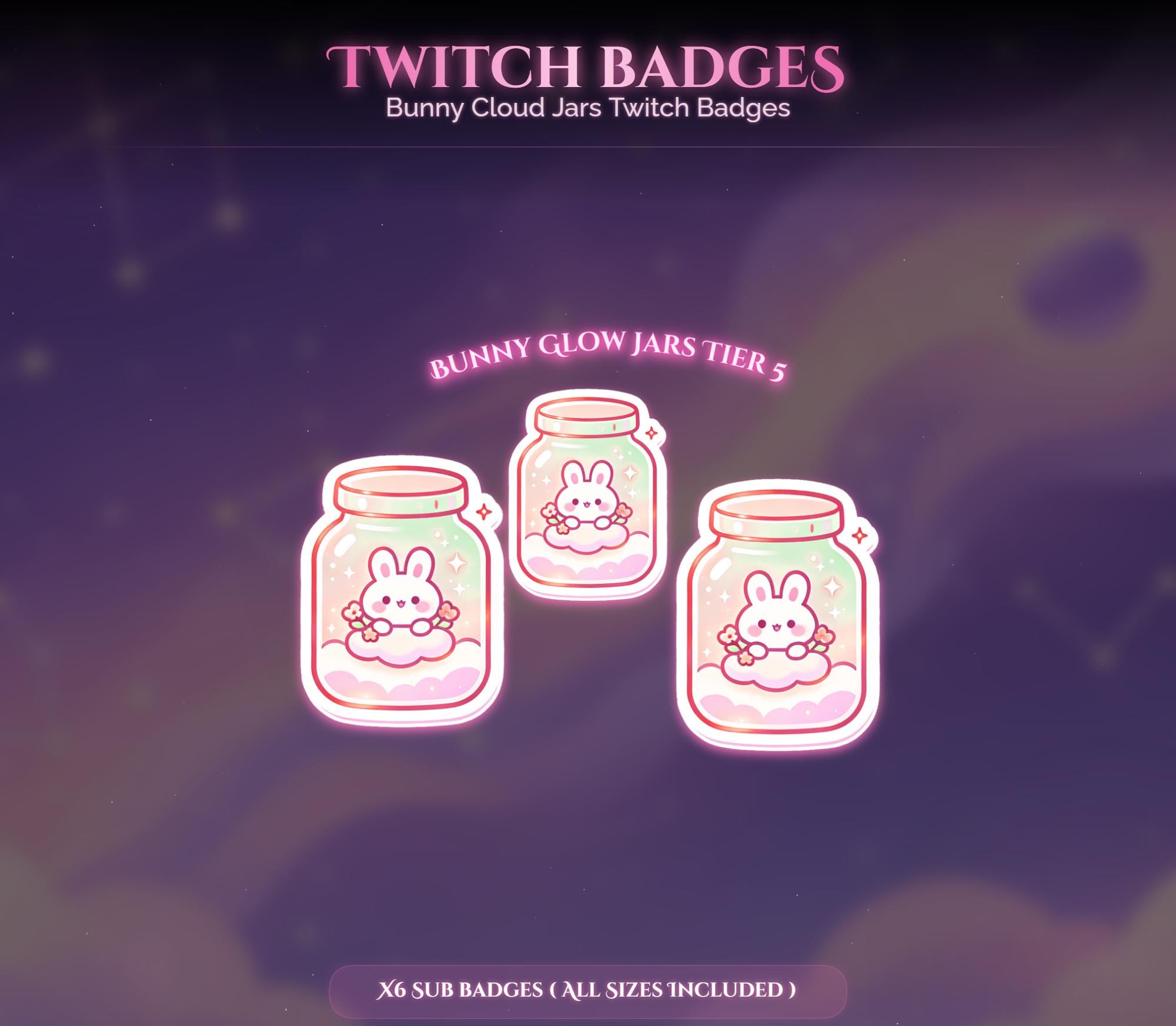 Bunny Cloud Jars Twitch Badges — preview photo 9