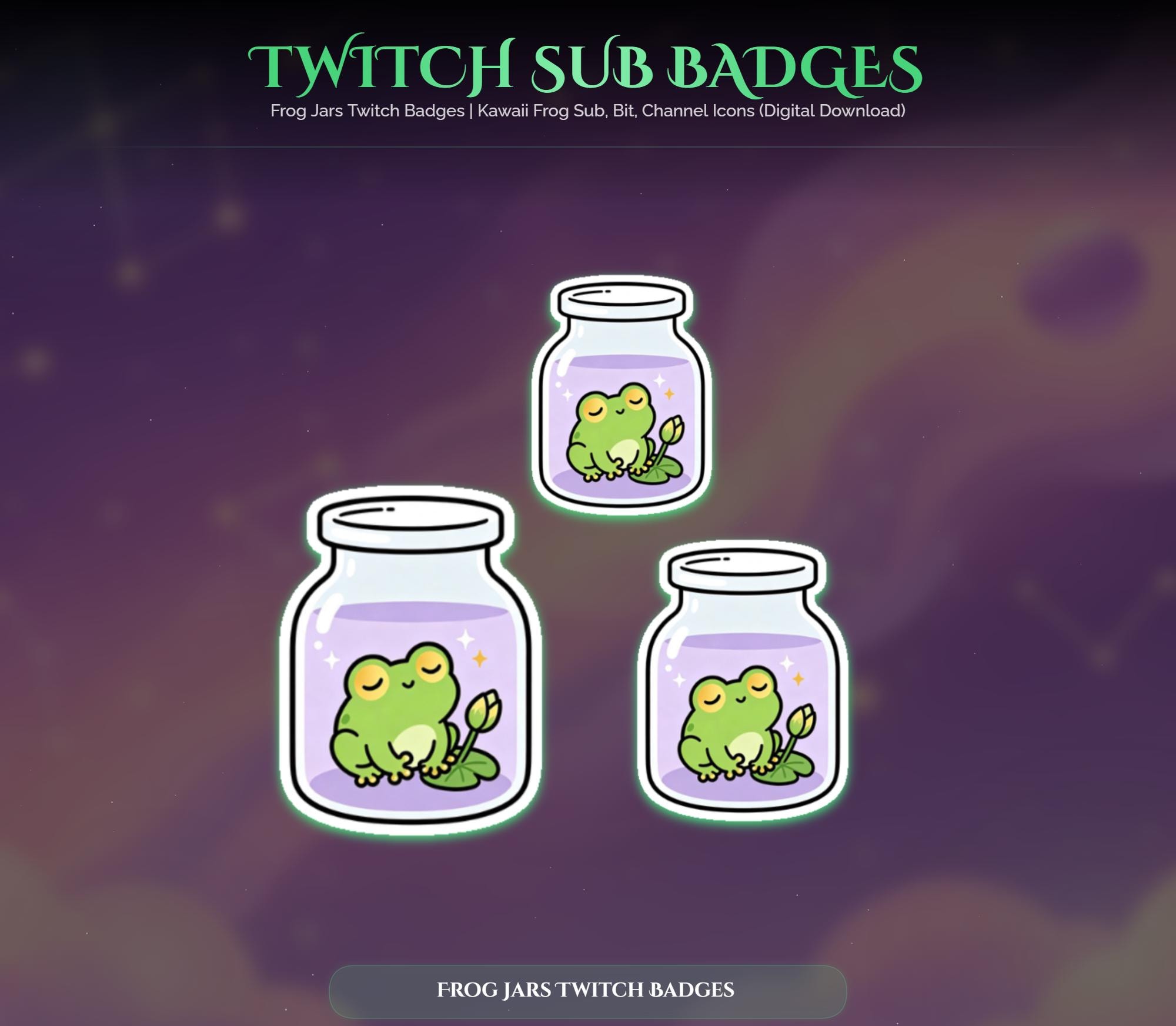 Cozy Frog Jars Twitch Sub Badges — preview photo 3
