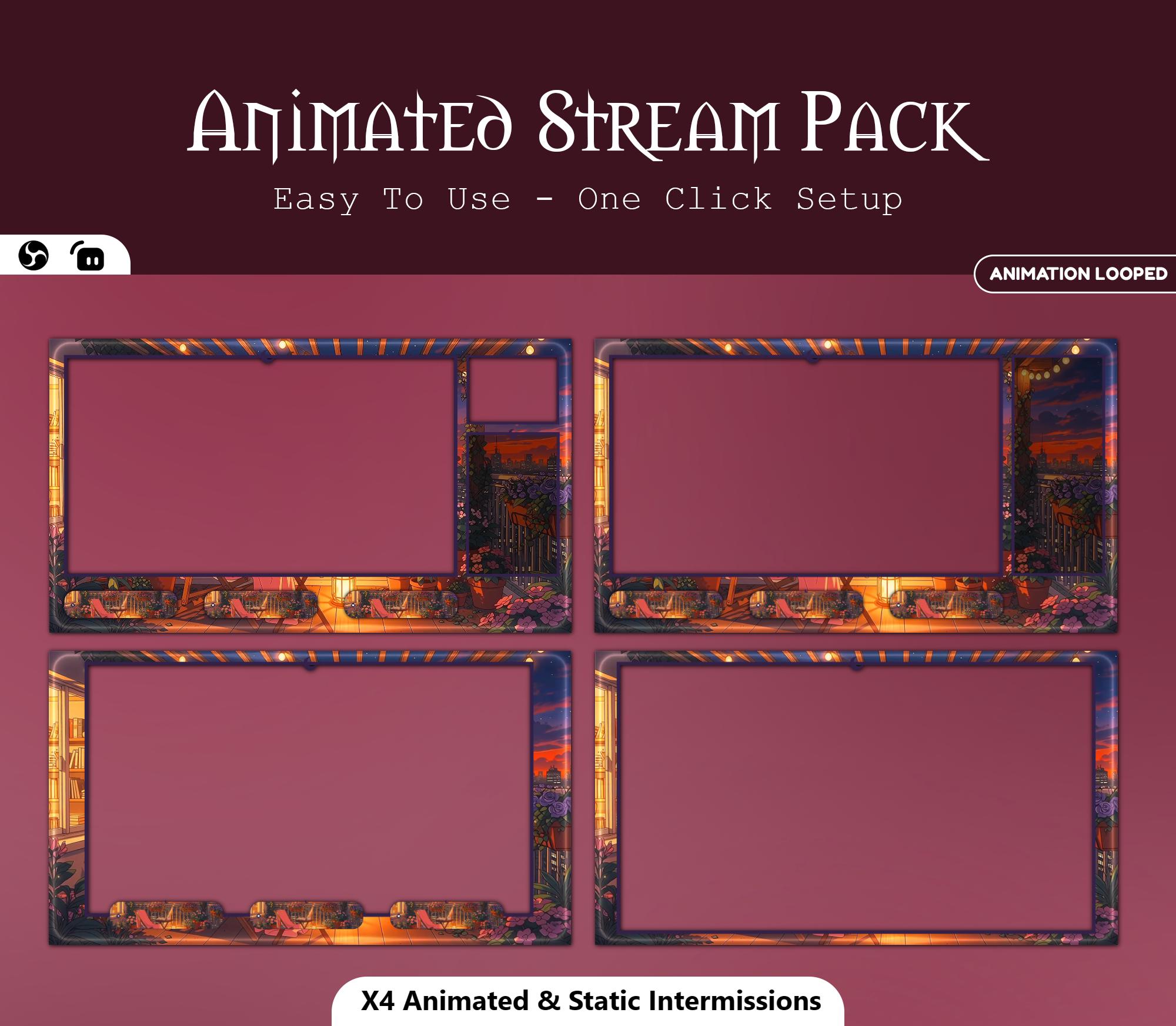 Cozy Terrace Night Cityscape Animated Overlay — preview photo 3