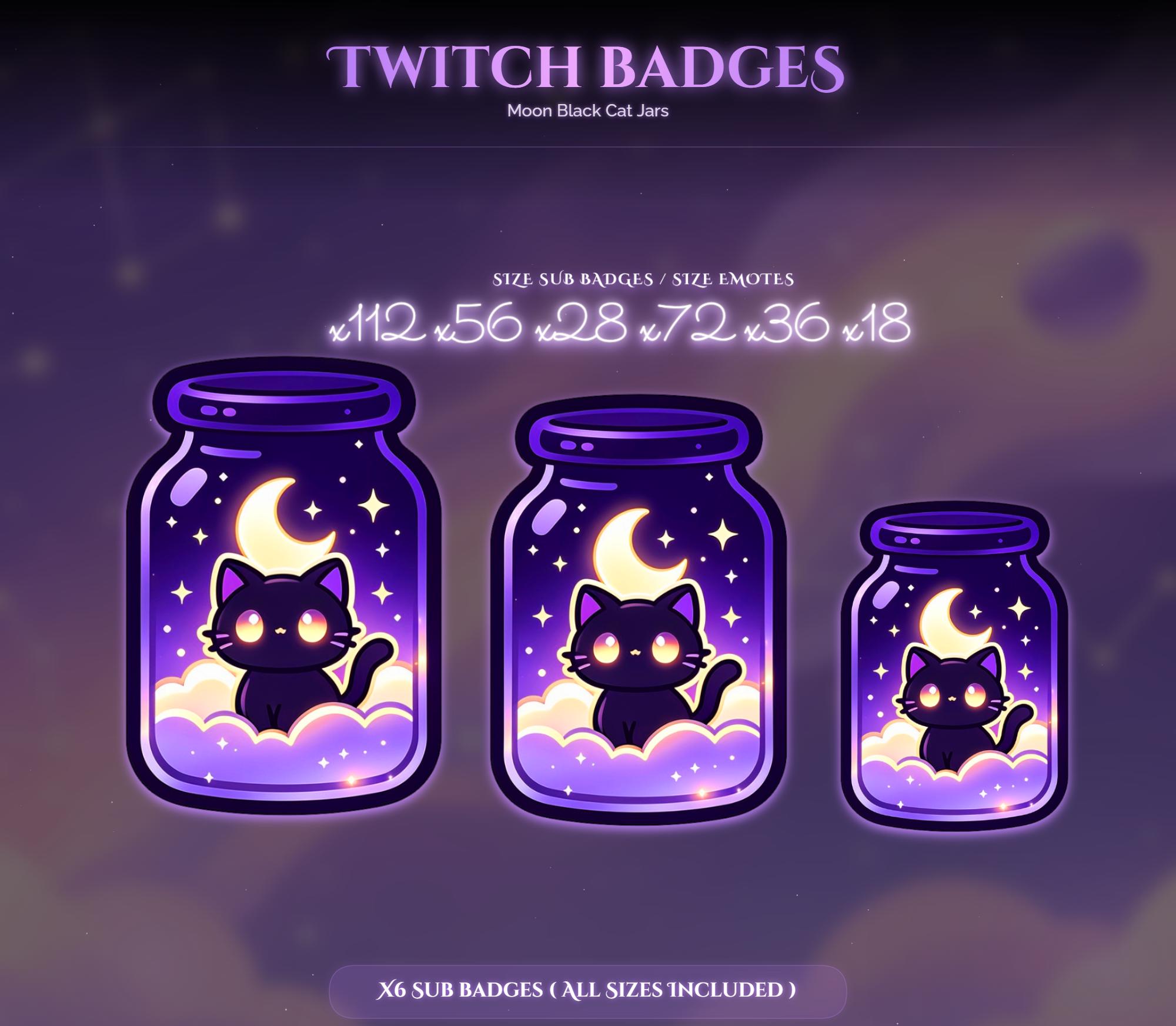Black Cat Jars Twitch Badges — preview photo 6