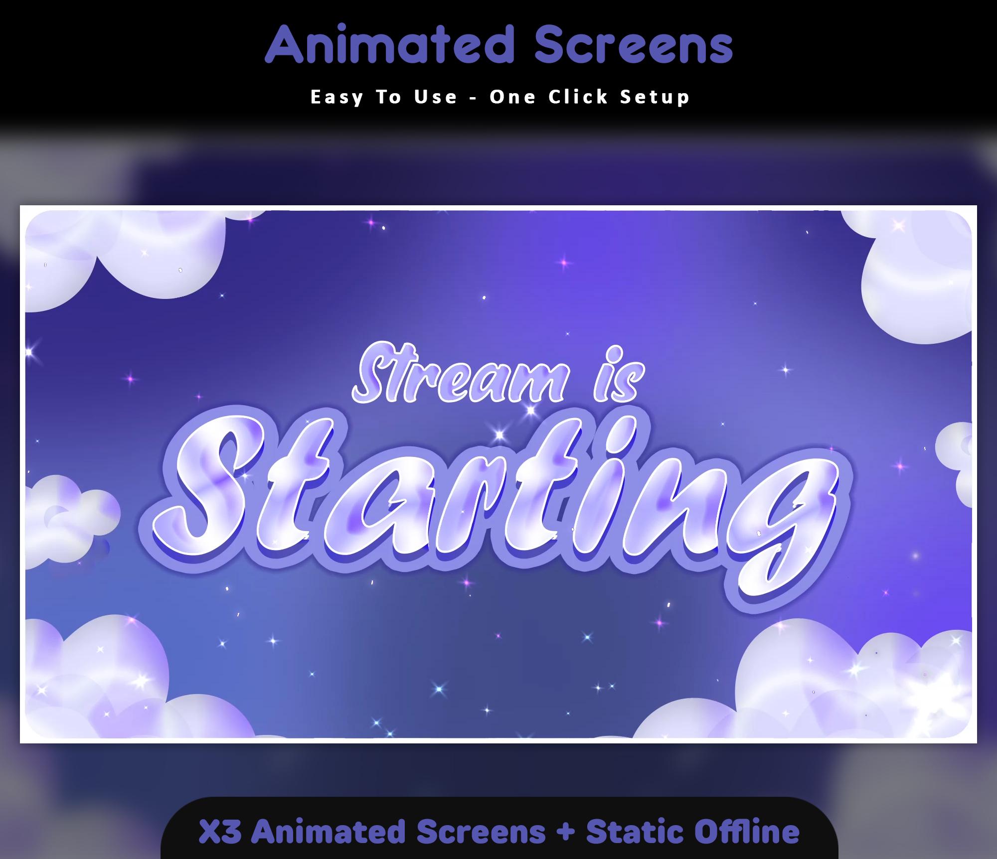 Purple Clouds Twitch Screens — preview photo 2
