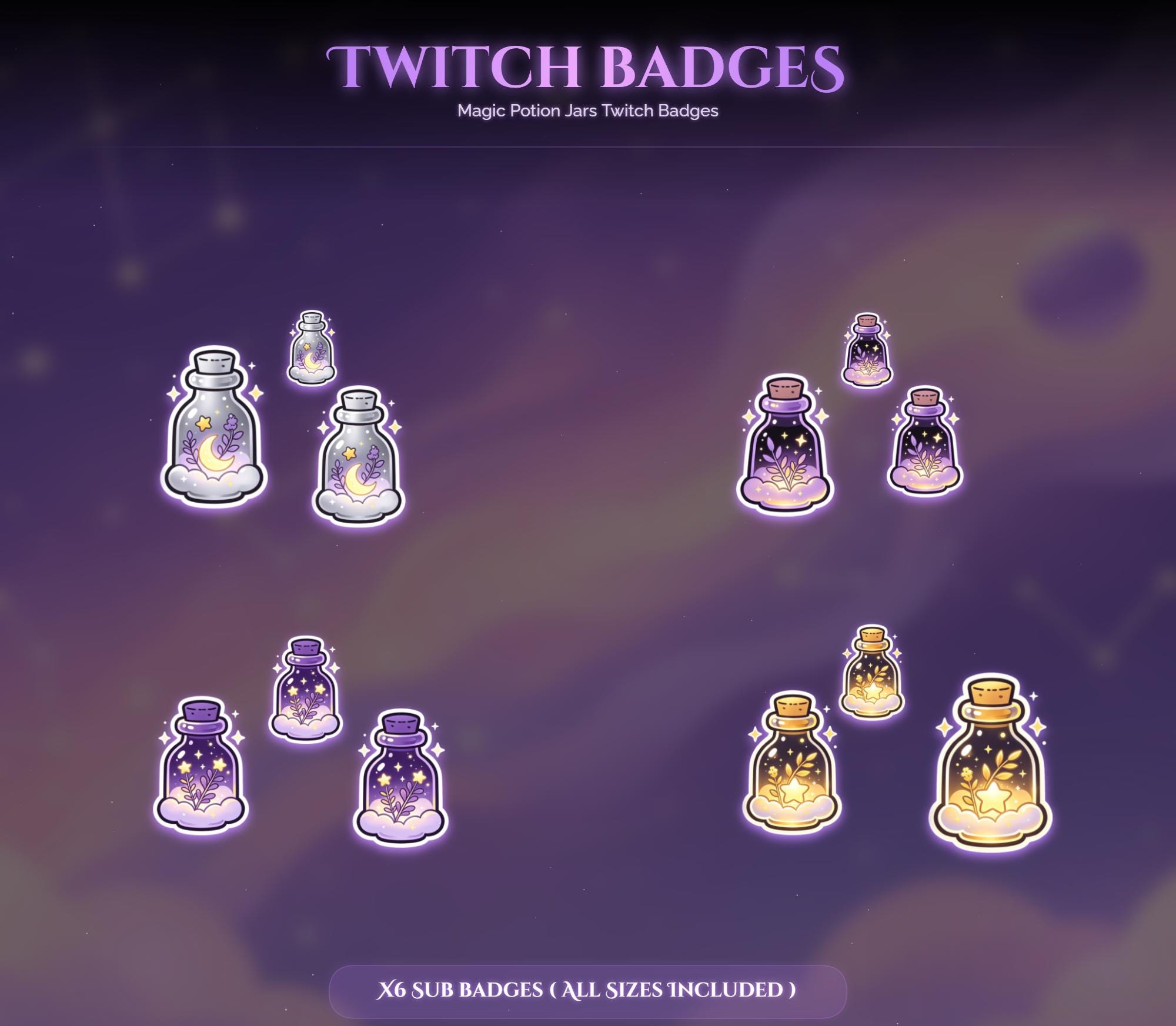 Magic Potion Jars Twitch Badges — preview photo 4