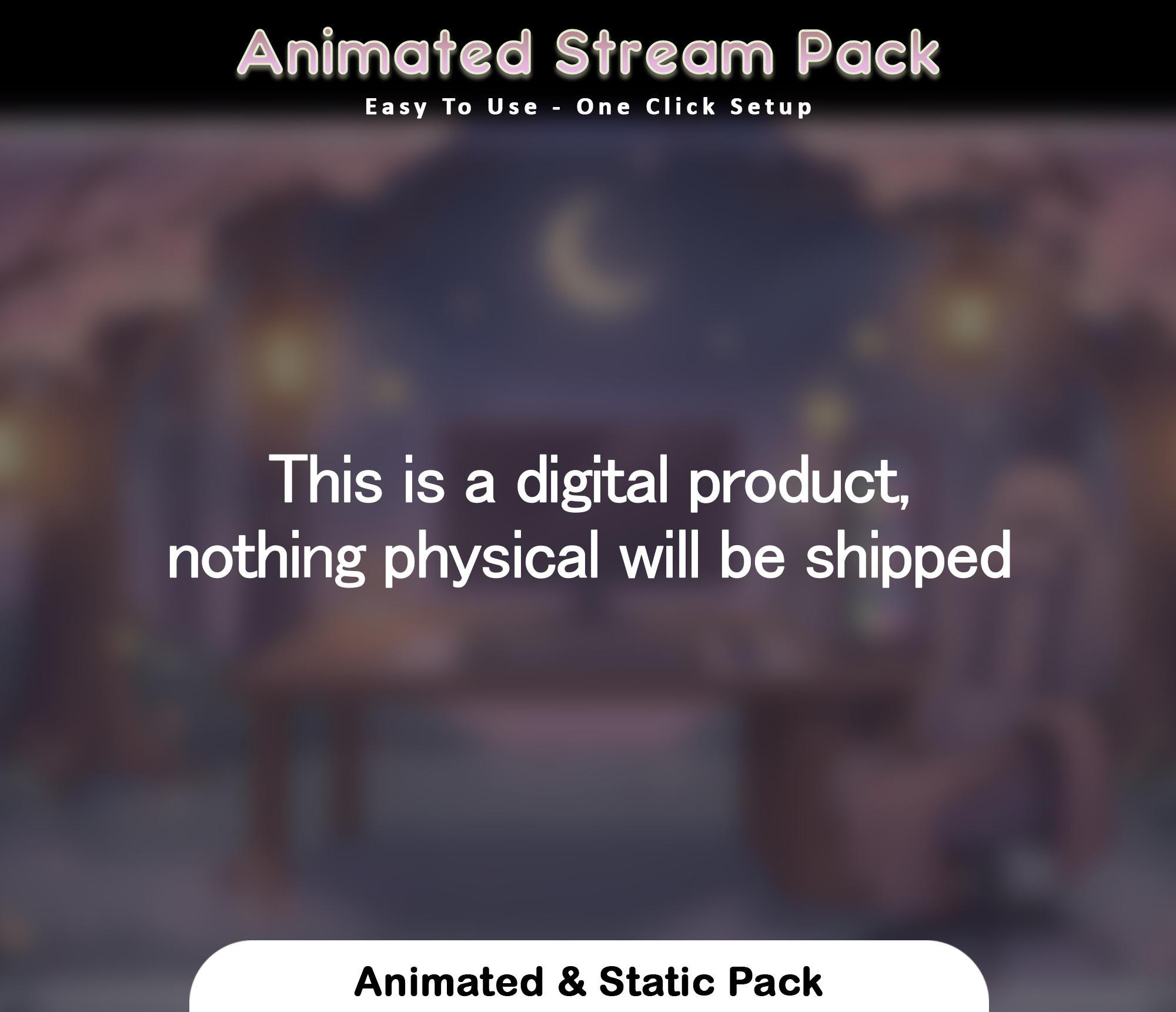 Cozy Night Animated Stream Package: For Twitch Overlay, YouTube, Kick — preview photo 10