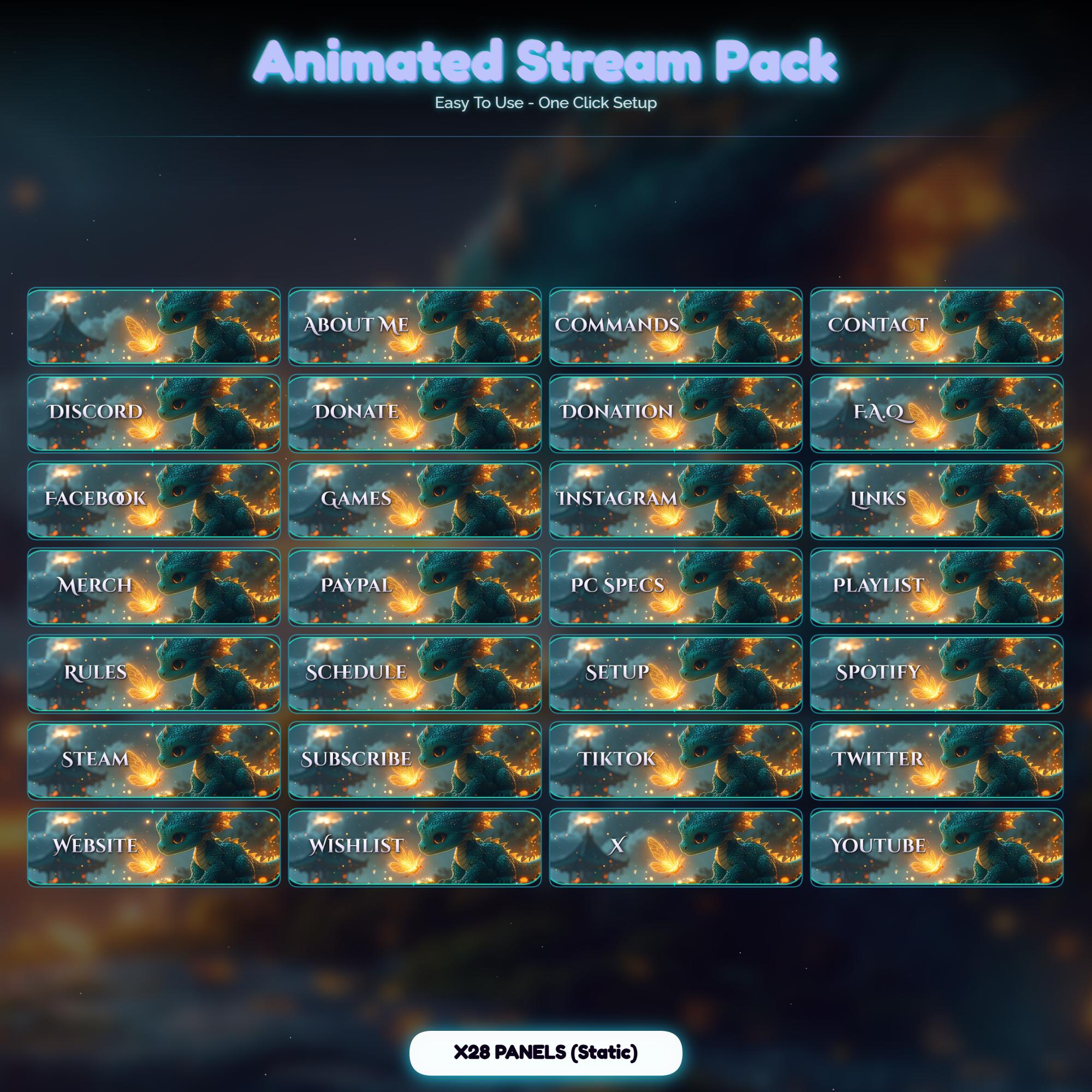 Dragon Magical Animated Stream Package — preview photo 4