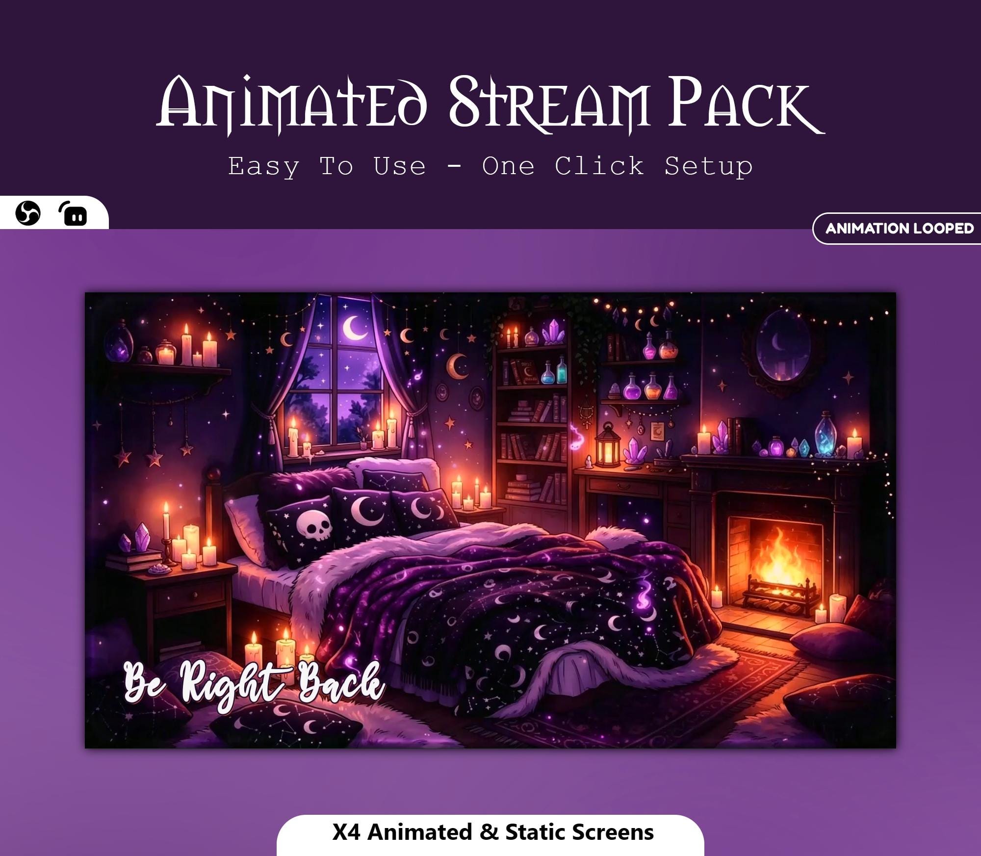 Cozy Witchy Animated Overlay — preview photo 10