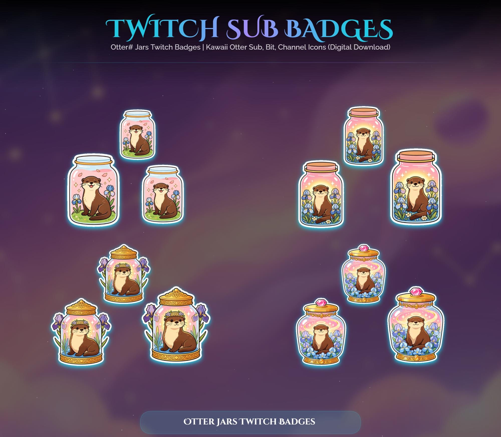 Otter Jars Twitch Badges — preview photo 6