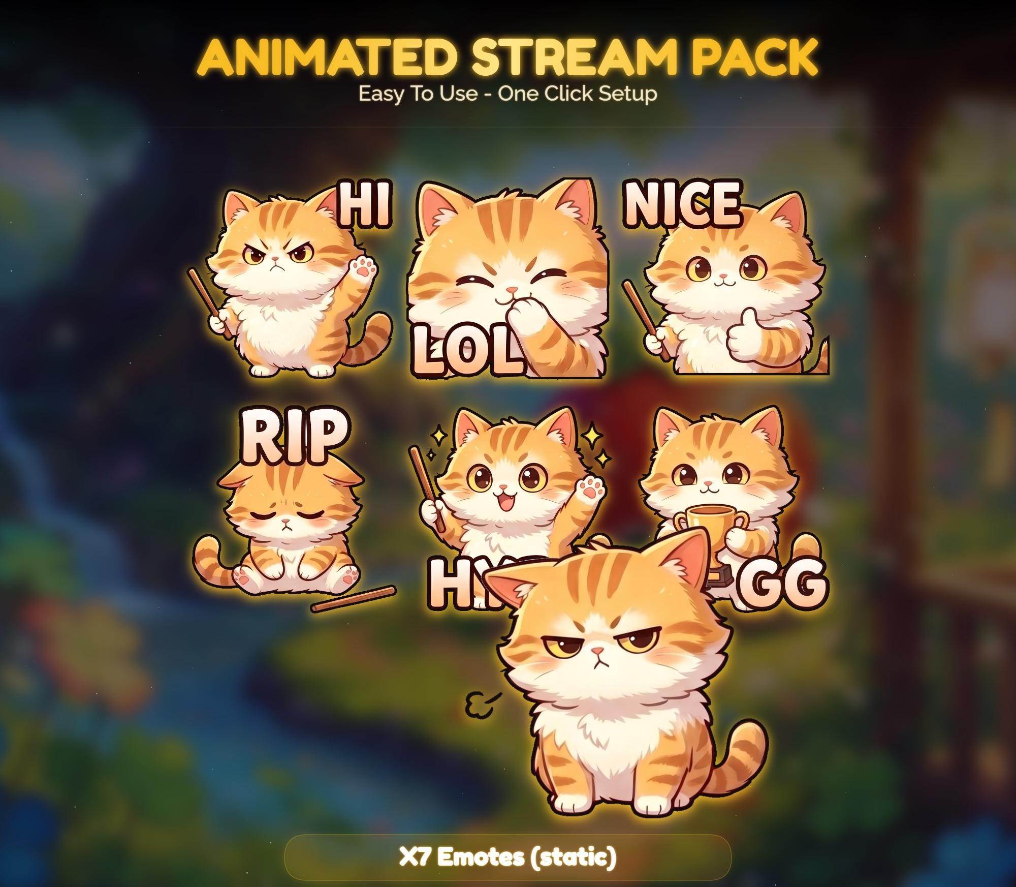 Animated Cats Forest Stream Package — preview photo 9