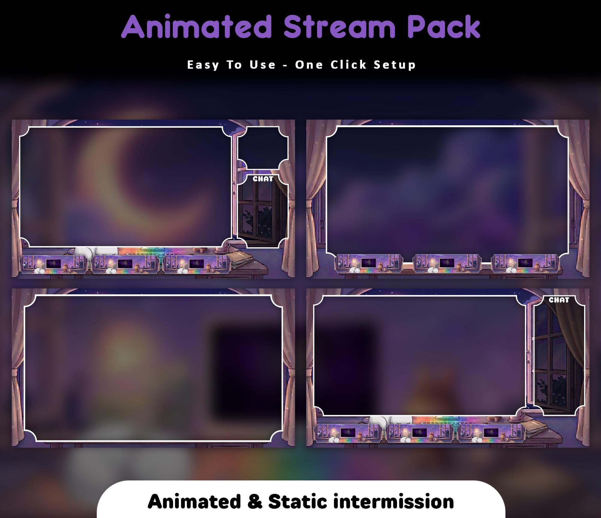 Animated Twitch Overlay Pack — preview photo 4