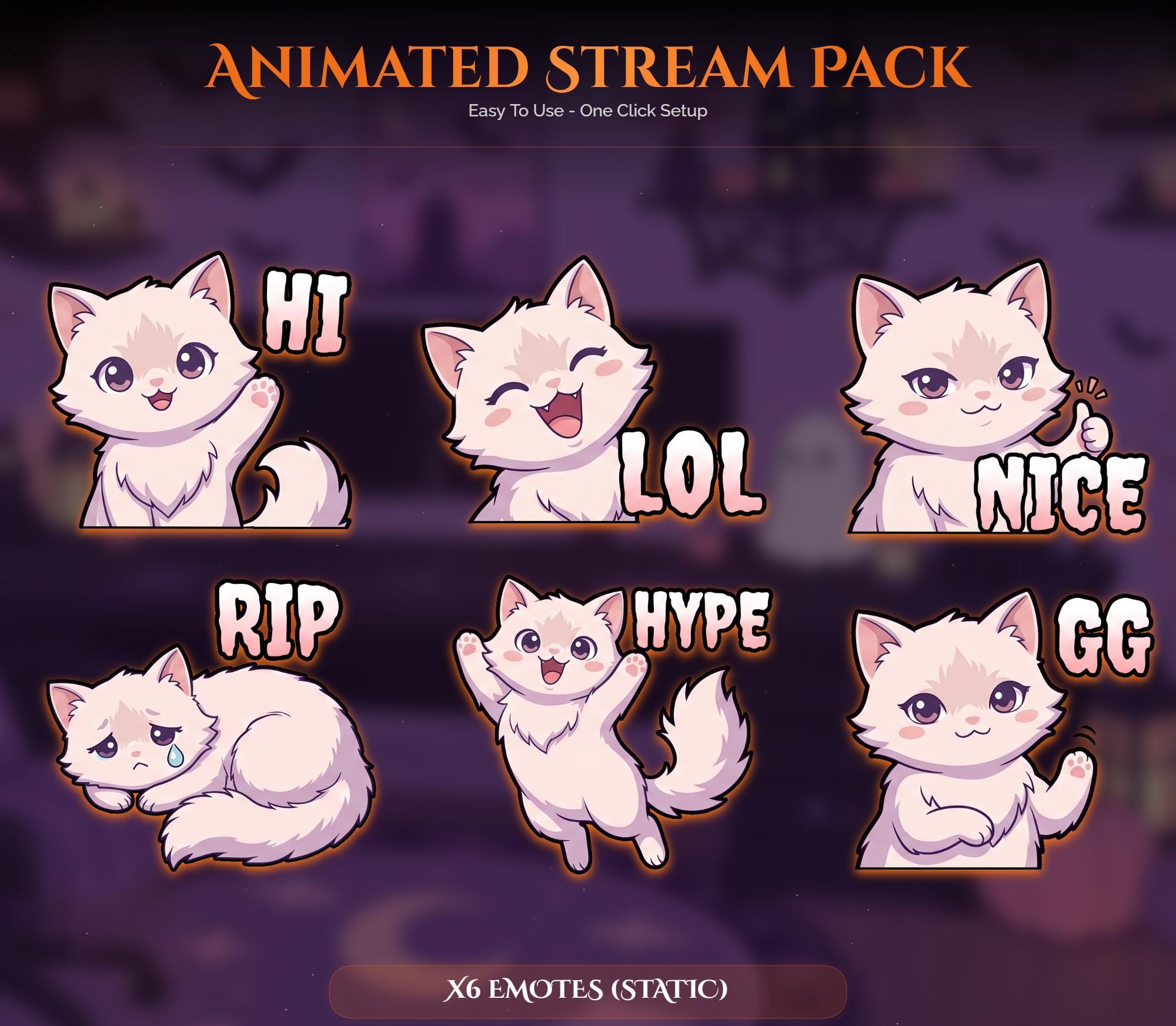 Animated Halloween Twitch Overlay Pack — preview photo 7