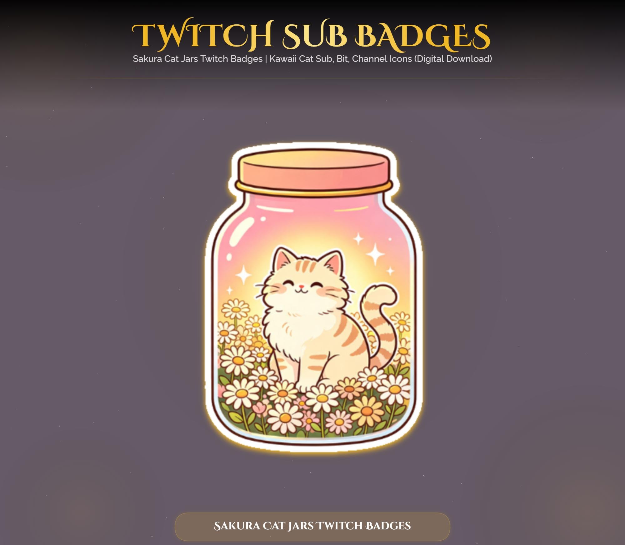 Sakura Cat Jars Twitch Badges — preview photo 8