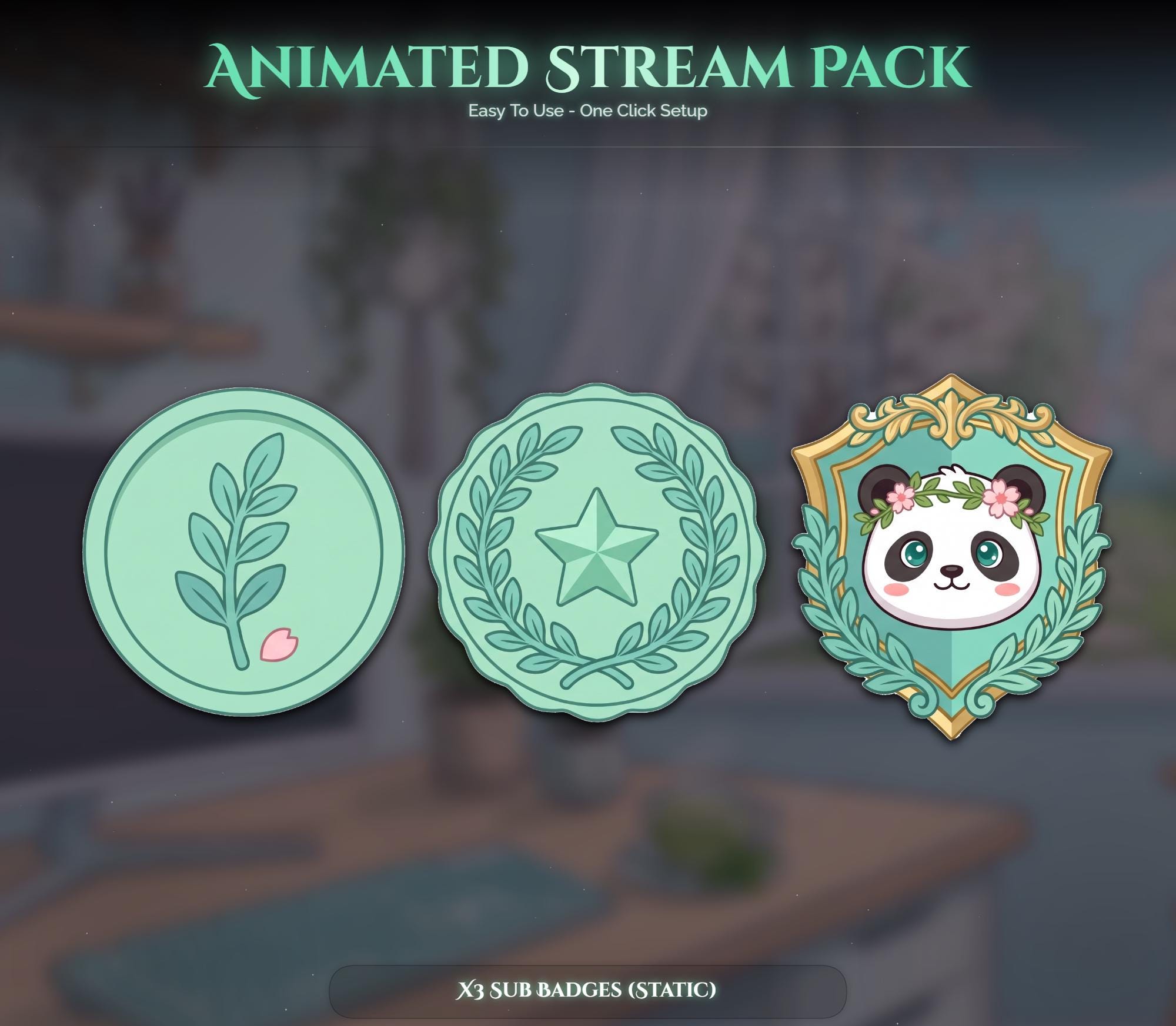 Matcha Panda Animated Stream Package: For Twitch Overlay, YouTube, Kick — preview photo 8